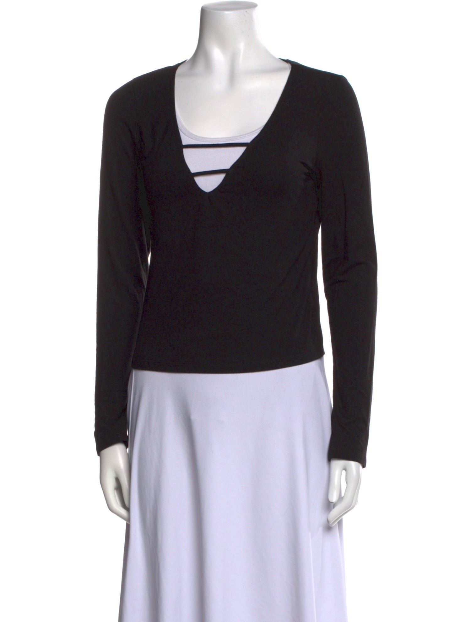 Reformation V-Neck Long Sleeve Top