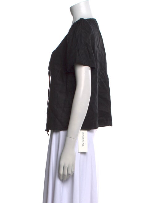 Reformation Linen V-Neck Button-Up Top