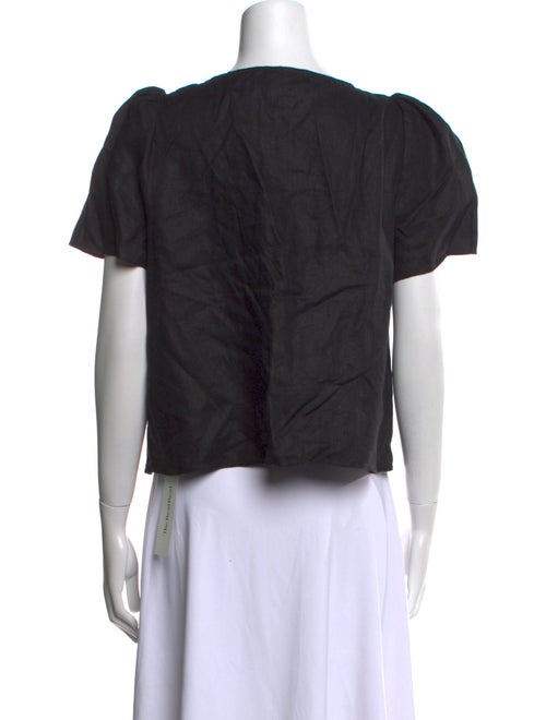 Reformation Linen V-Neck Button-Up Top