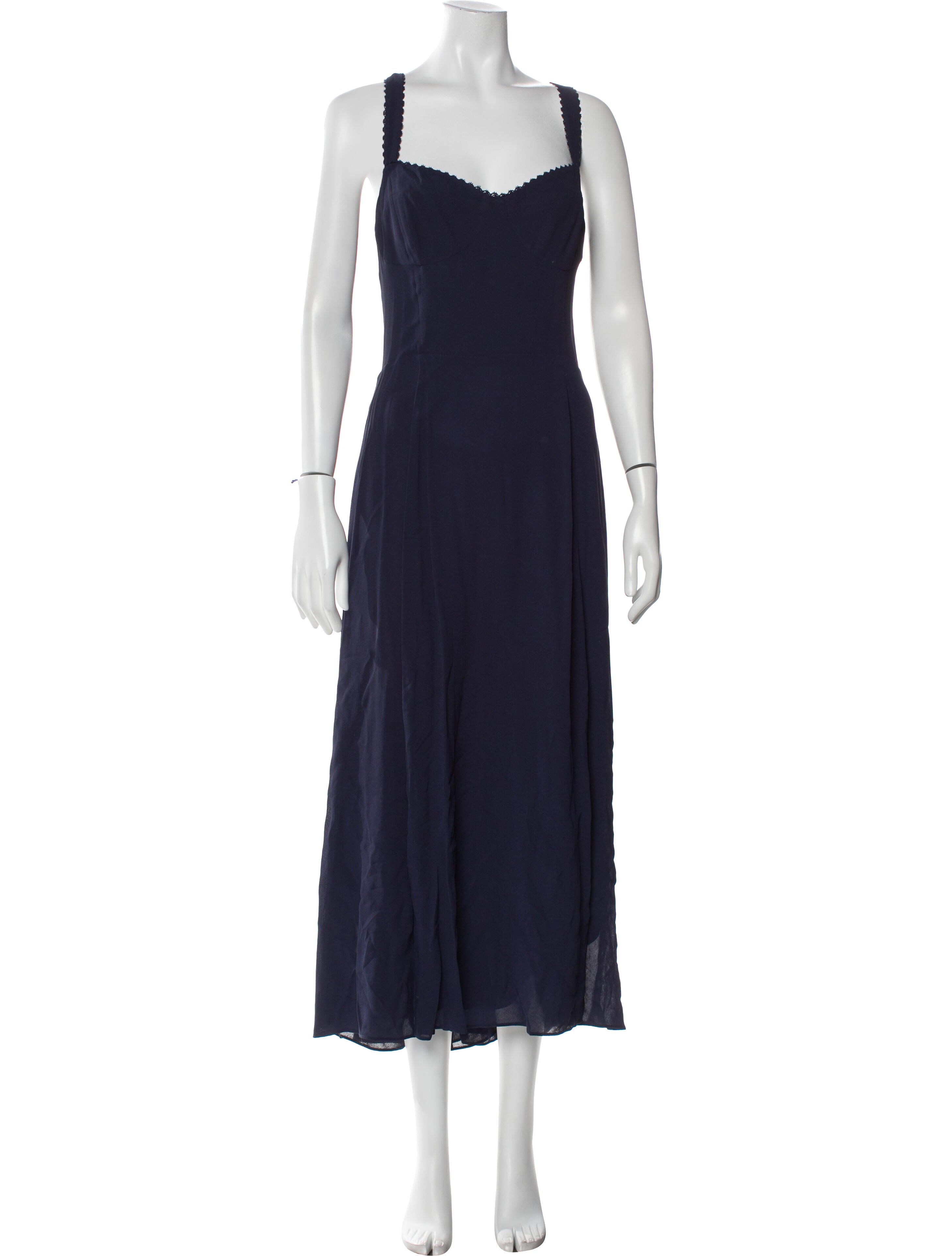 Reformation Square Neckline Long Dress