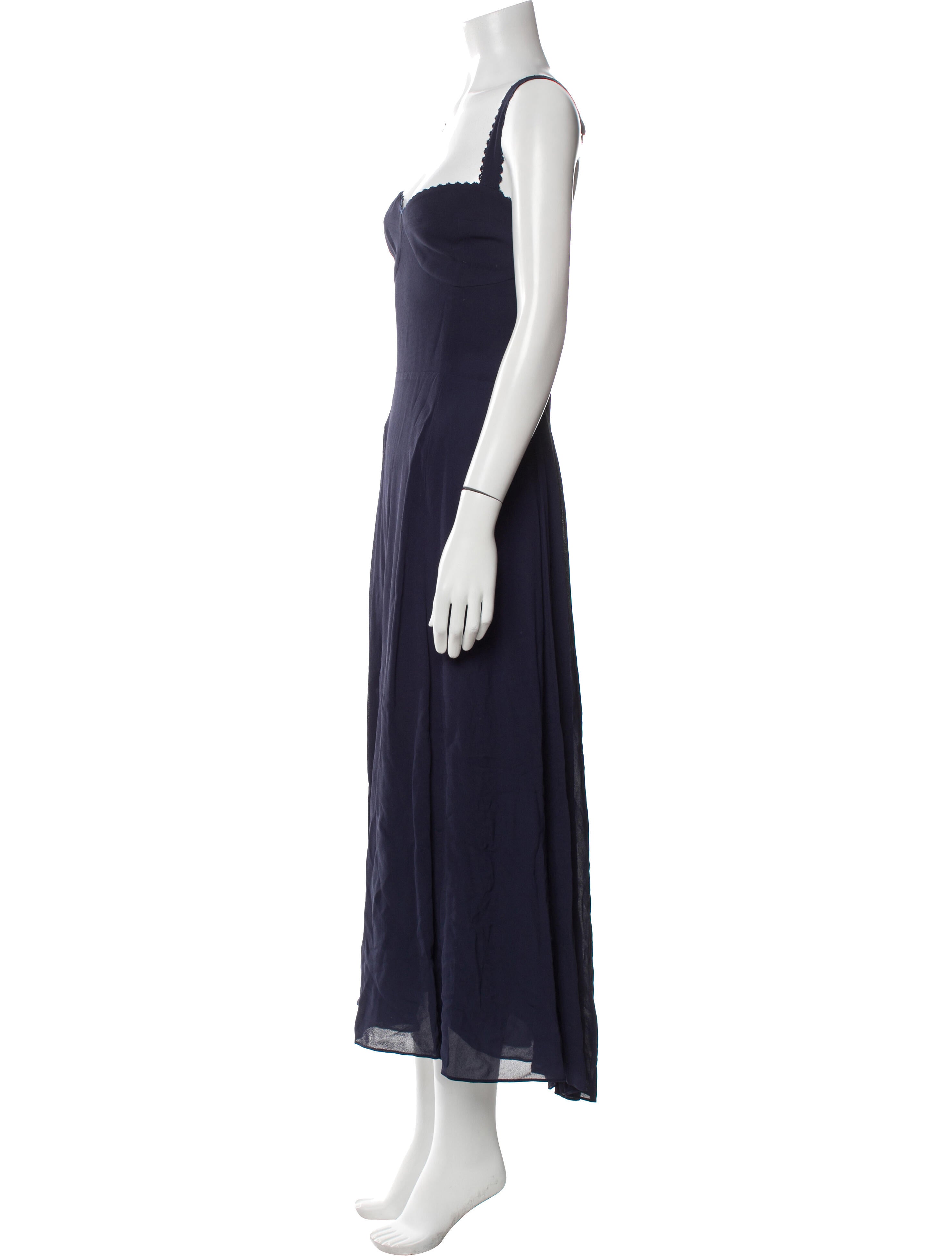 Reformation Square Neckline Long Dress