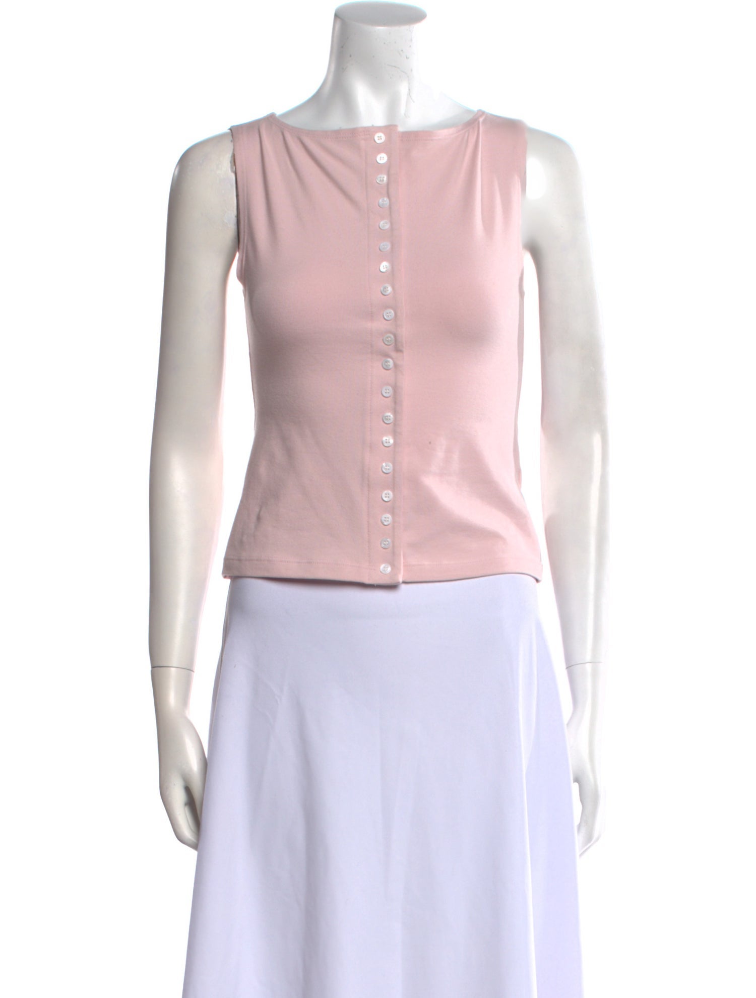 Reformation Bateau Neckline Sleeveless Crop Top