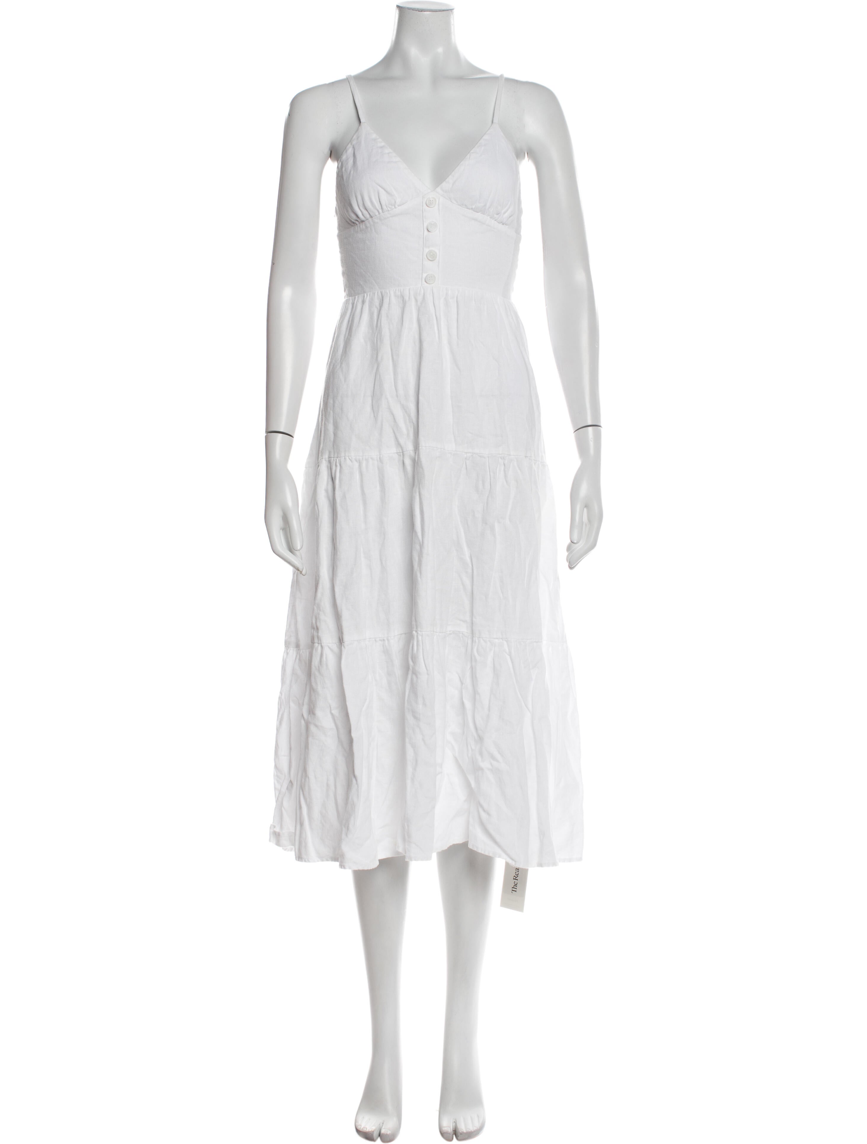 Reformation Linen Midi Length Dress