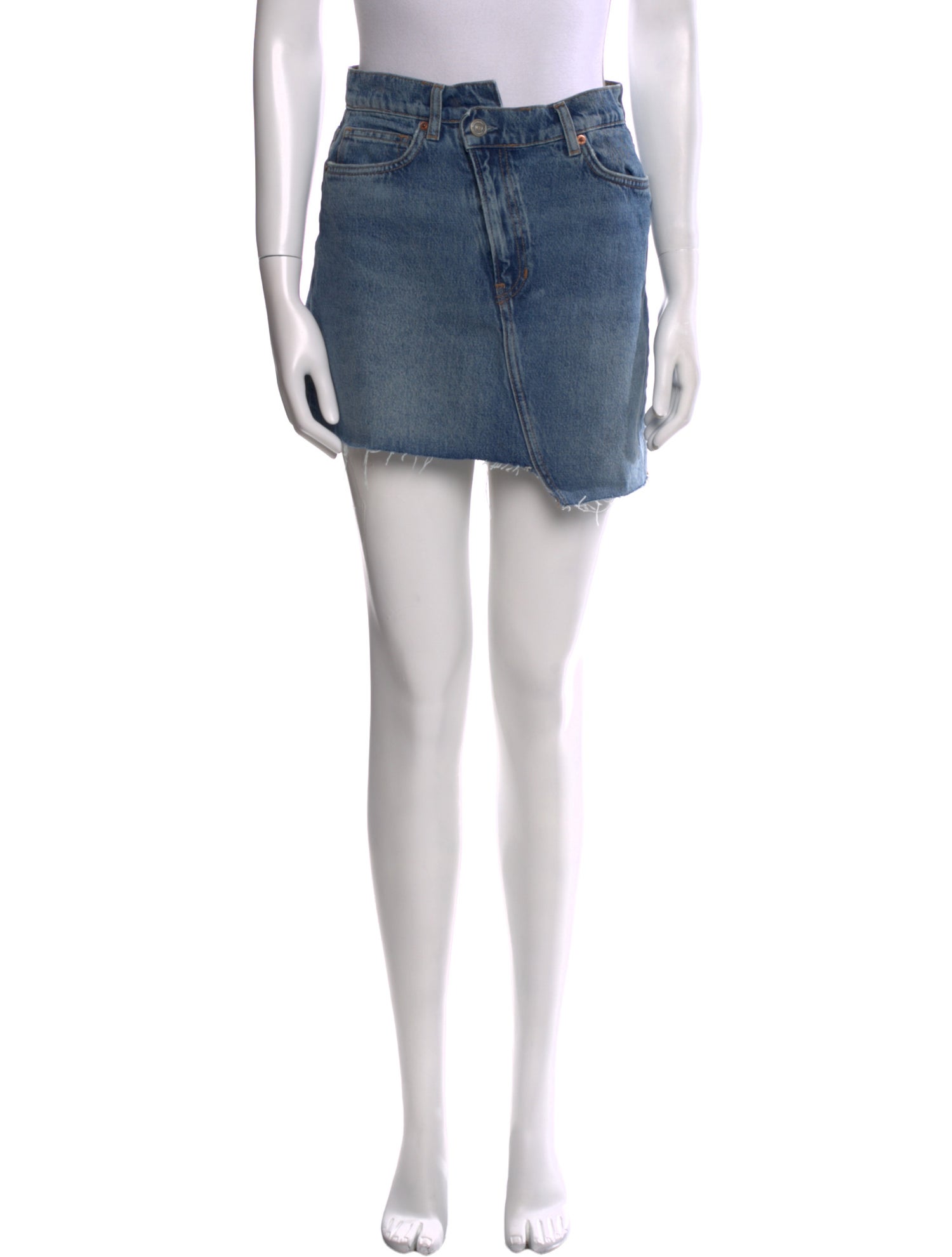 Reformation Distressed Accents Mini Skirt