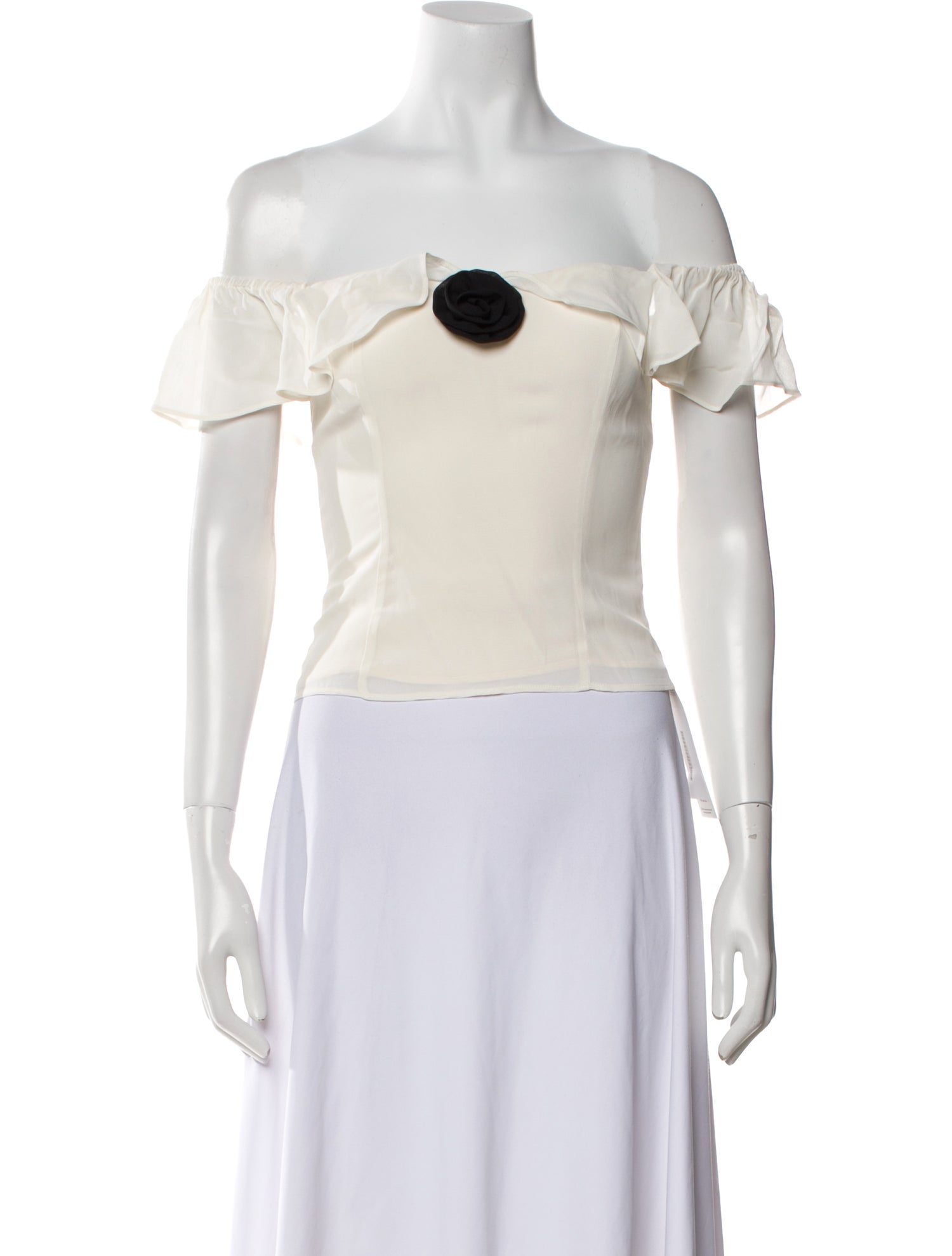 Reformation Off-The-Shoulder Short Sleeve Crop Top