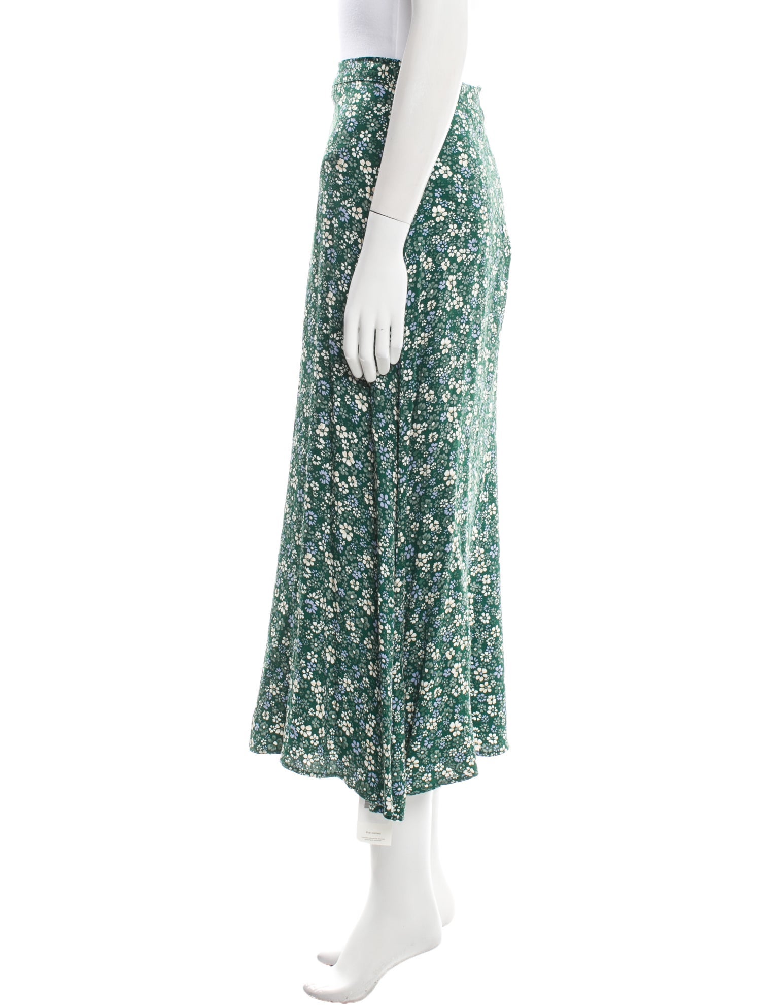 Reformation Floral Print Midi Length Skirt