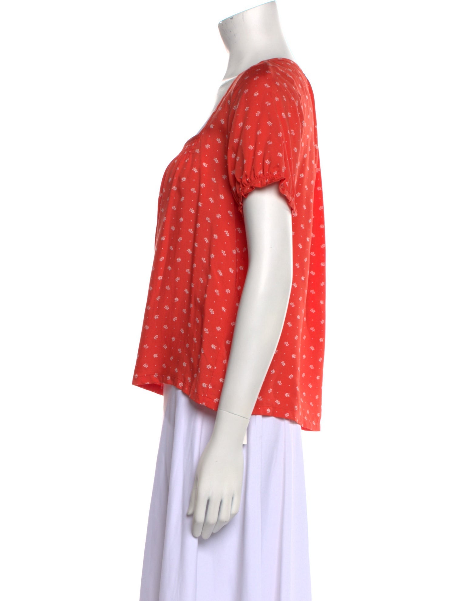 Reformation Printed Square Neckline Crop Top