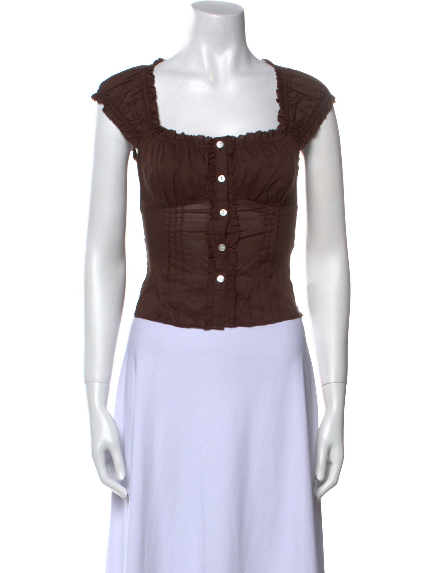 Reformation Square Neckline Sleeveless Crop Top w/ Tags