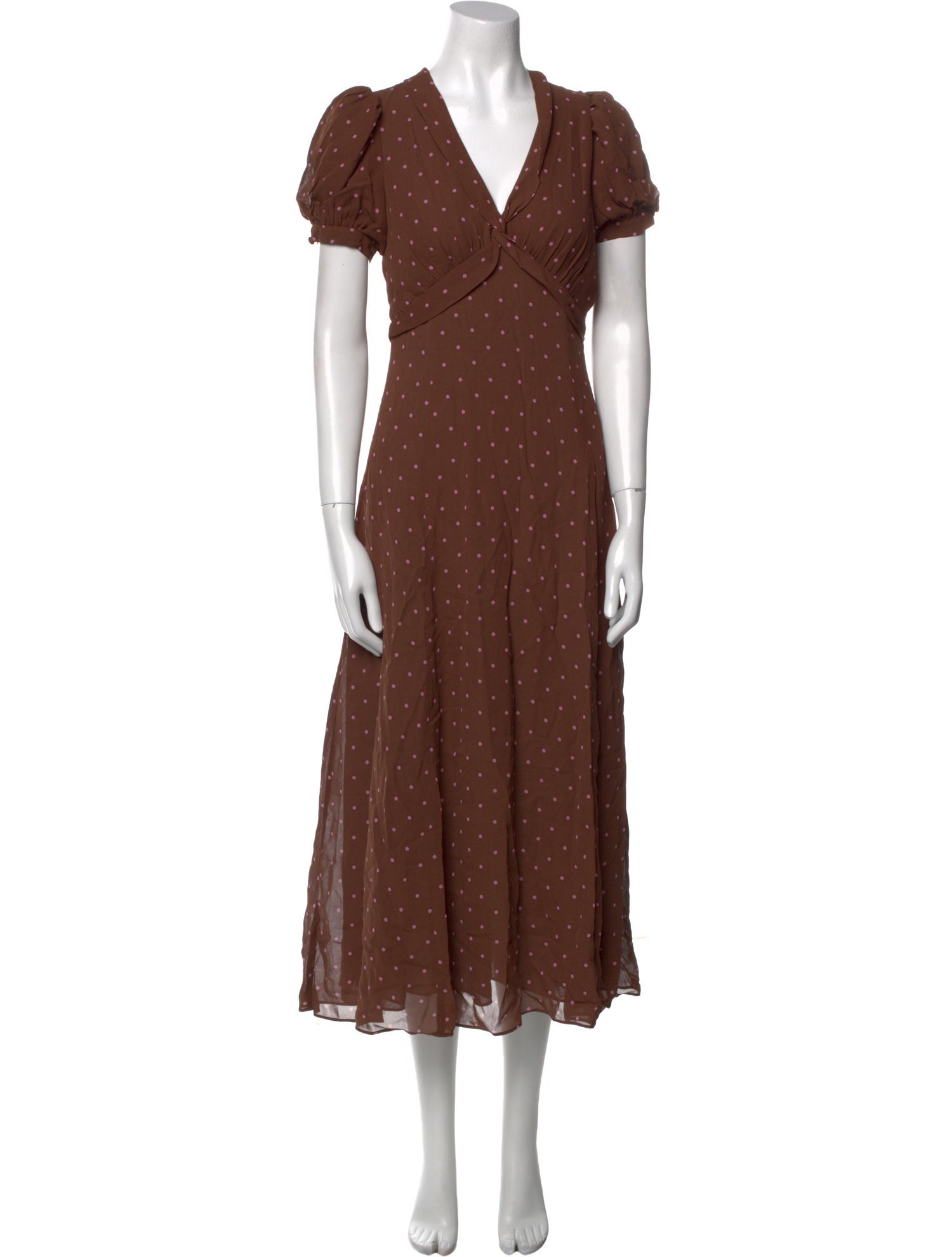 Reformation Polka Dot Print Long Dress w/ Tags
