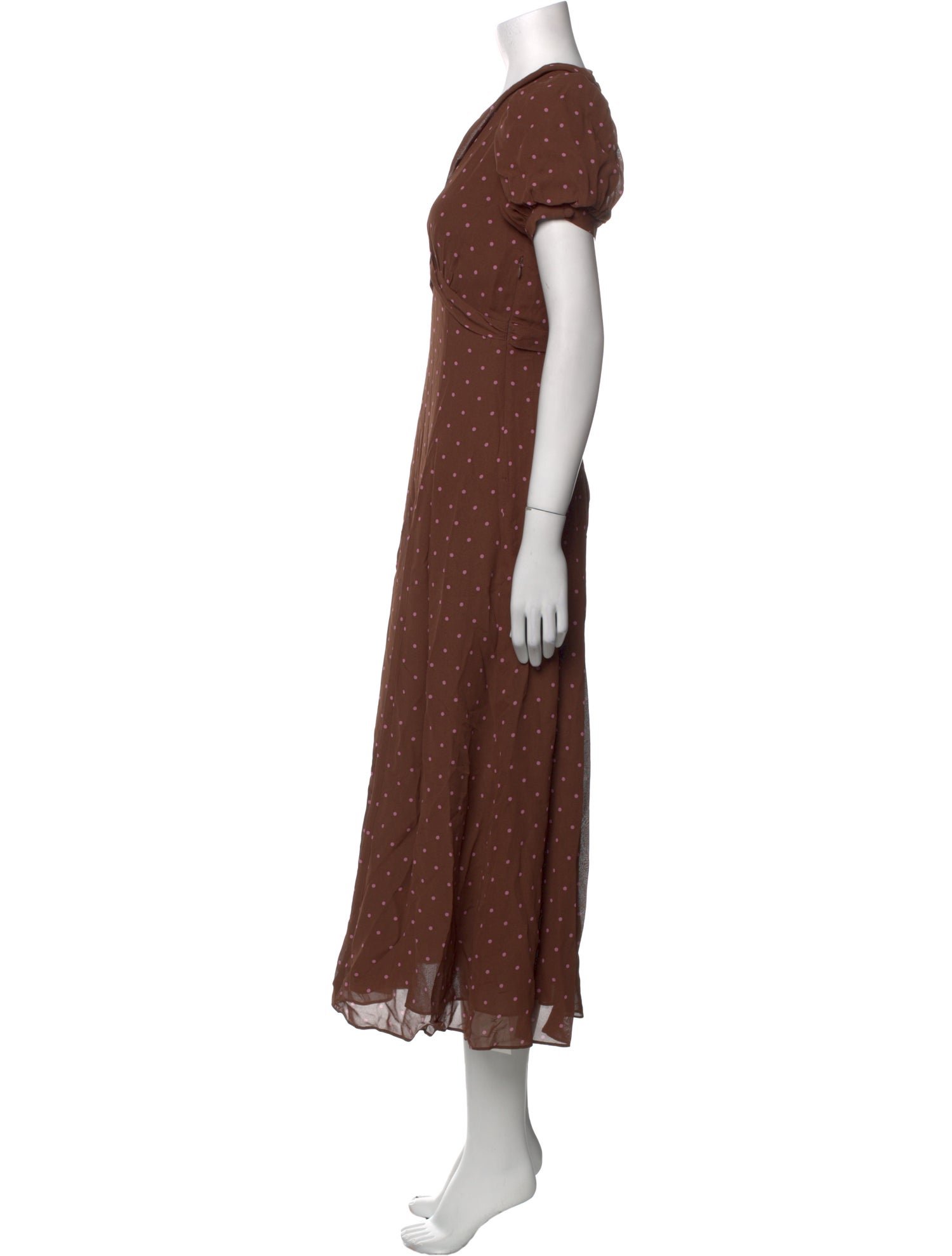 Reformation Polka Dot Print Long Dress w/ Tags