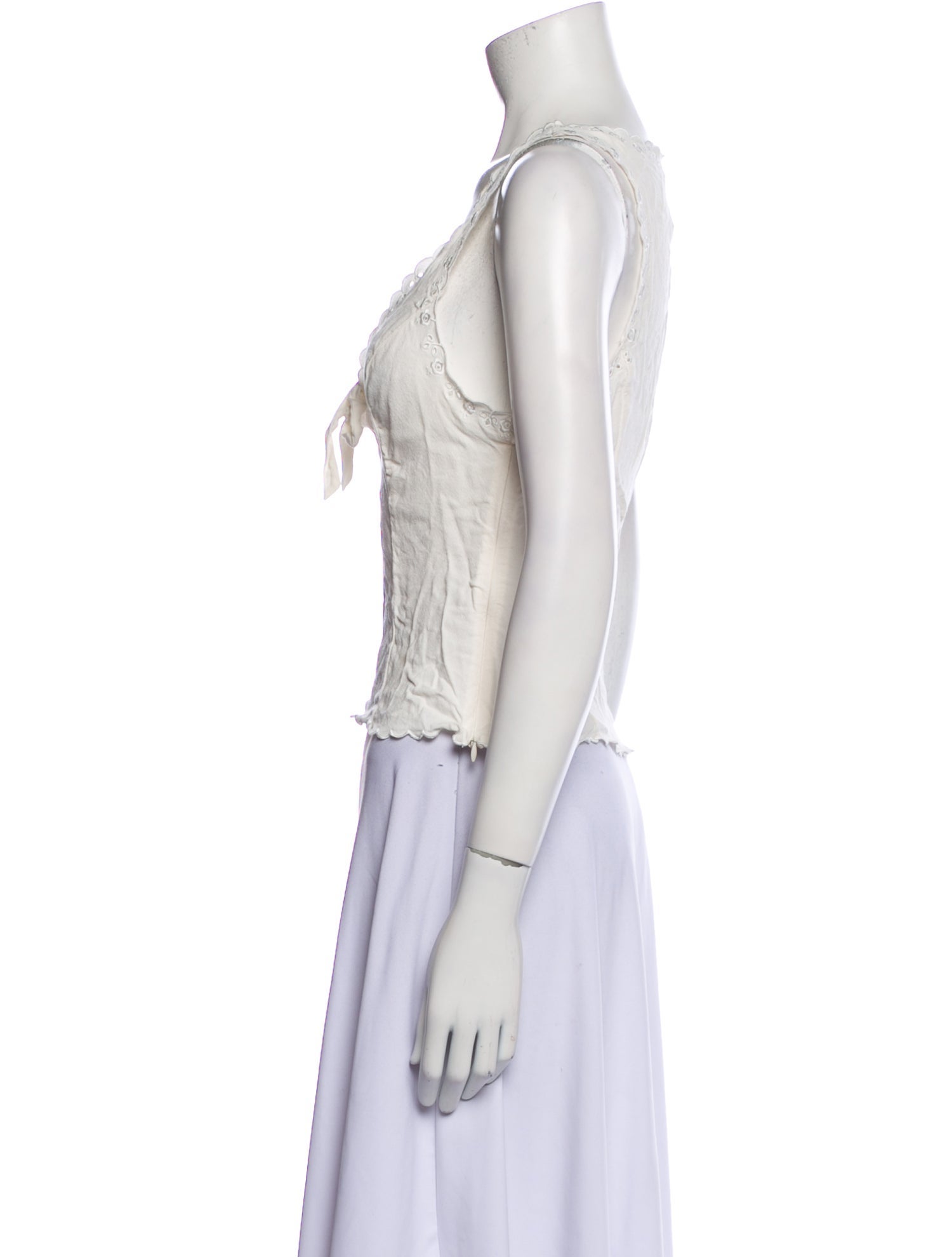 Reformation V-Neck Sleeveless Crop Top