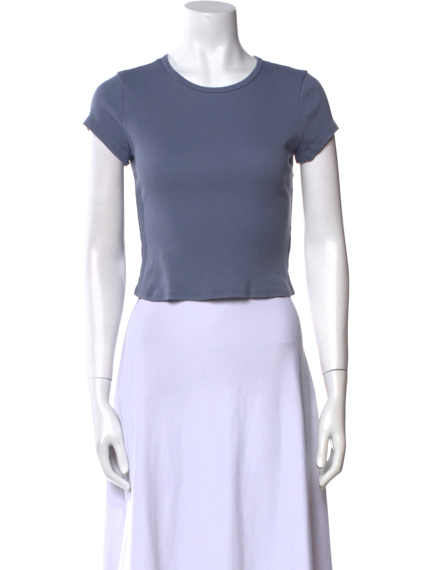 Reformation Crew Neck Short Sleeve Crop Top