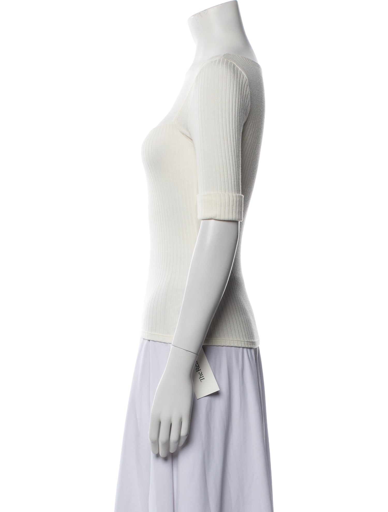 Reformation Square Neckline Short Sleeve Top