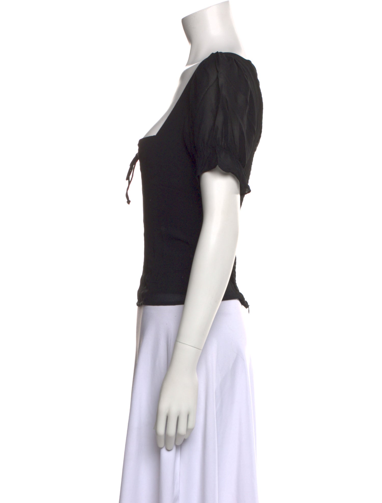 Reformation Square Neckline Short Sleeve Crop Top w/ Tags