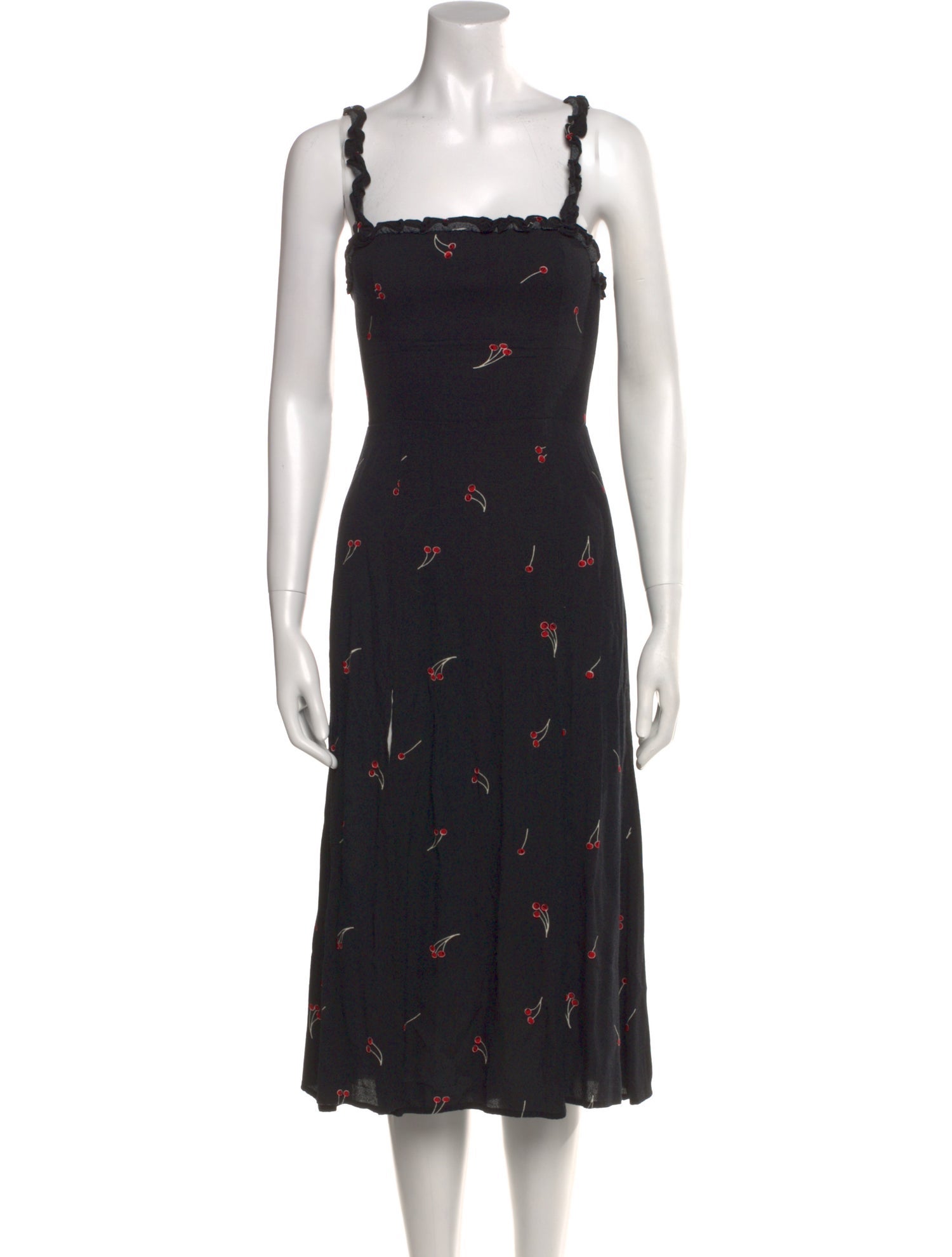 Reformation Floral Print Midi Length Dress