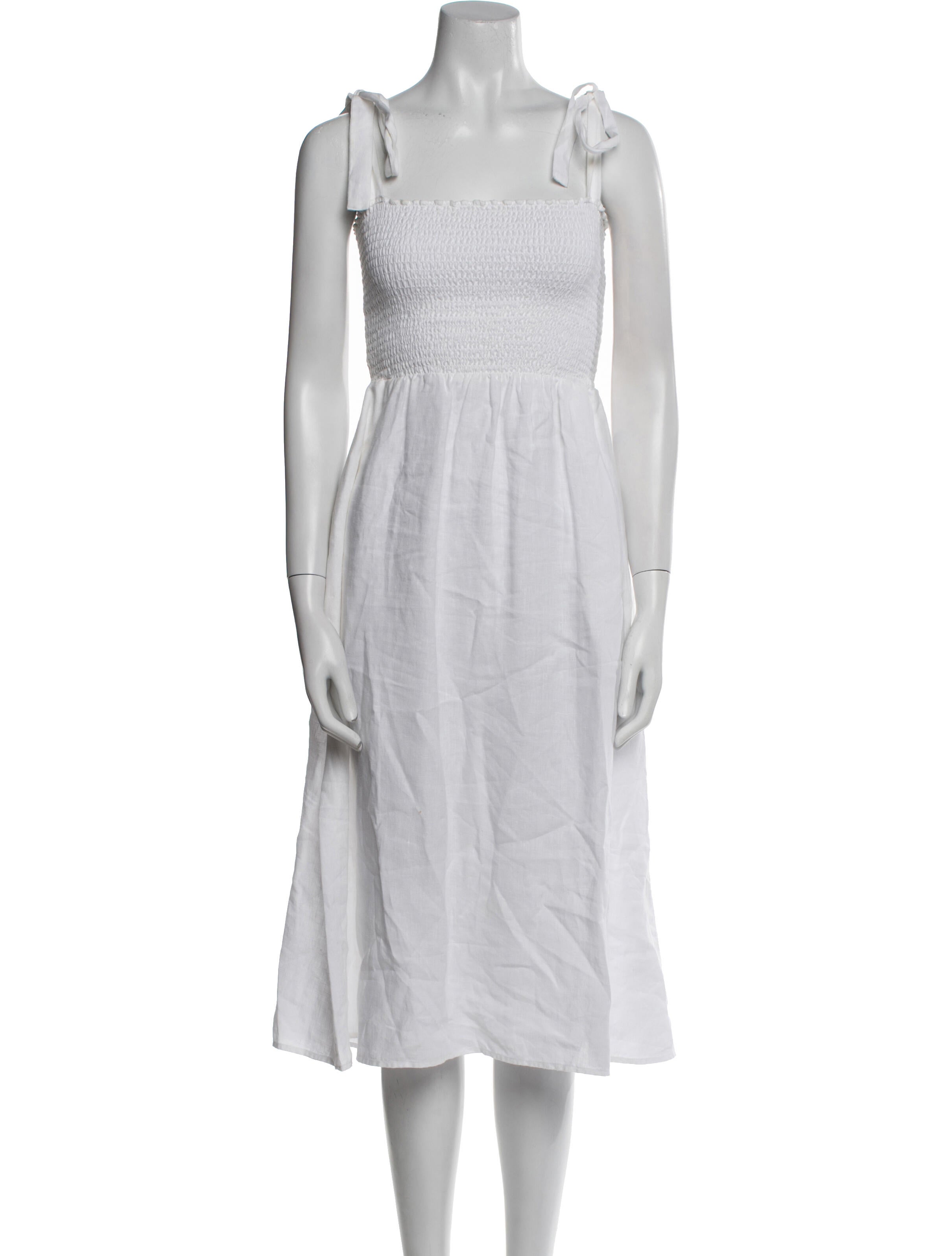 Reformation Linen Midi Length Dress
