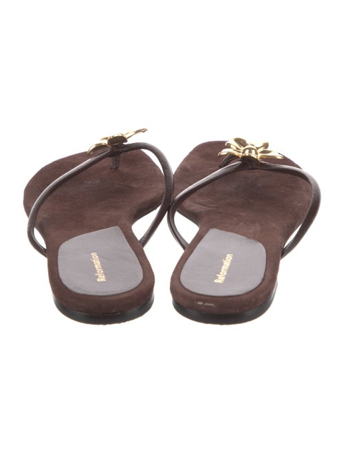 Reformation Suede Slides