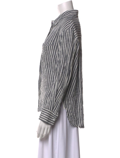 Reformation Striped Long Sleeve Button-Up Top