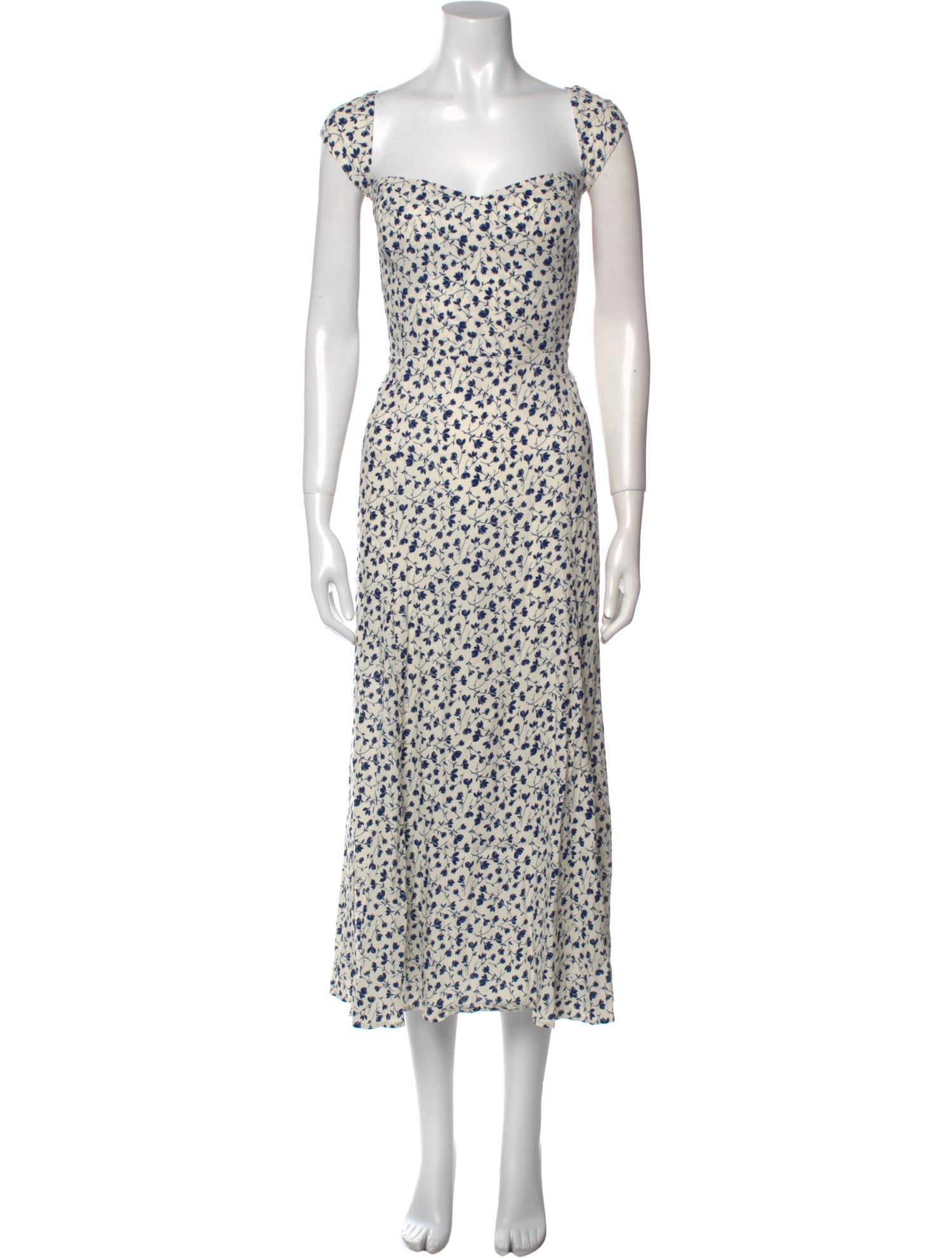 Reformation Floral Print Midi Length Dress w/ Tags