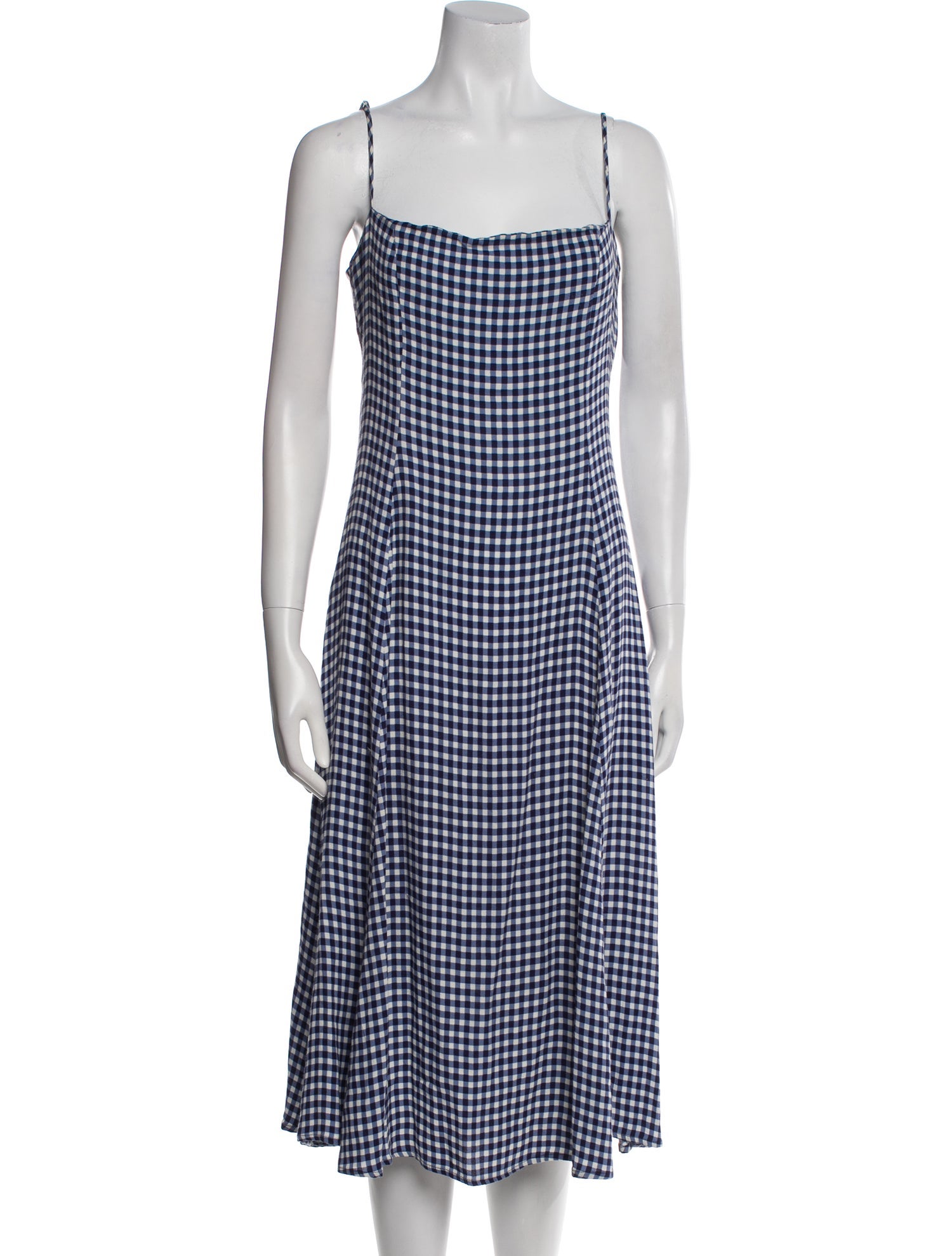 Reformation Plaid Print Long Dress