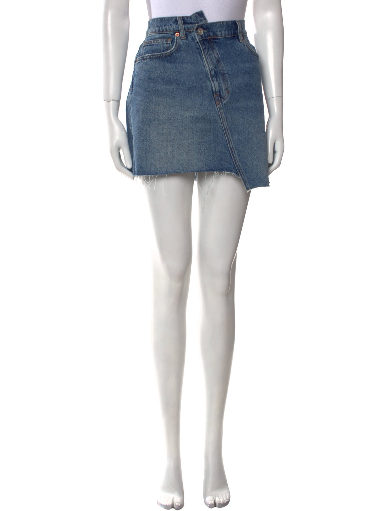 Reformation Distressed Accents Mini Skirt