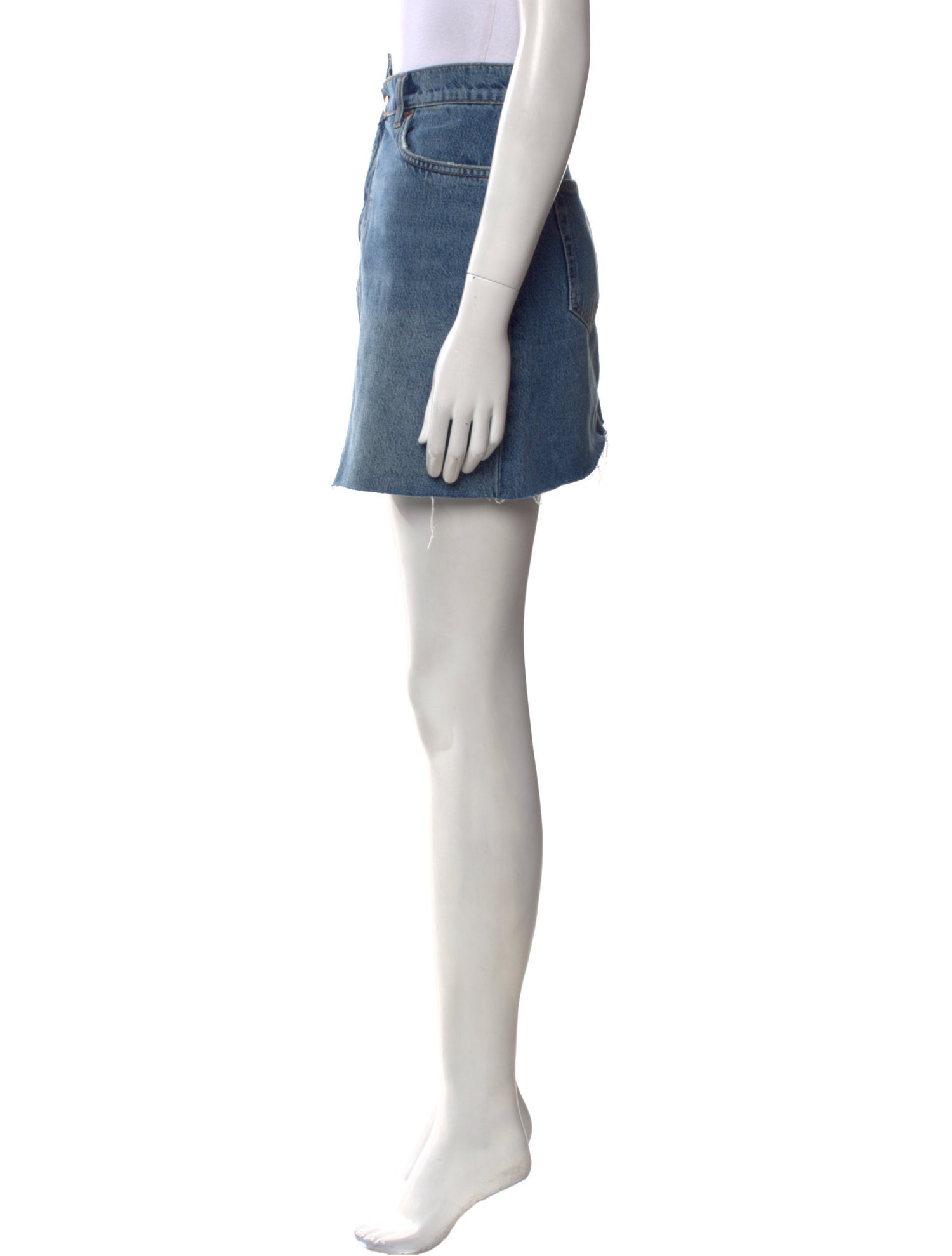 Reformation Distressed Accents Mini Skirt