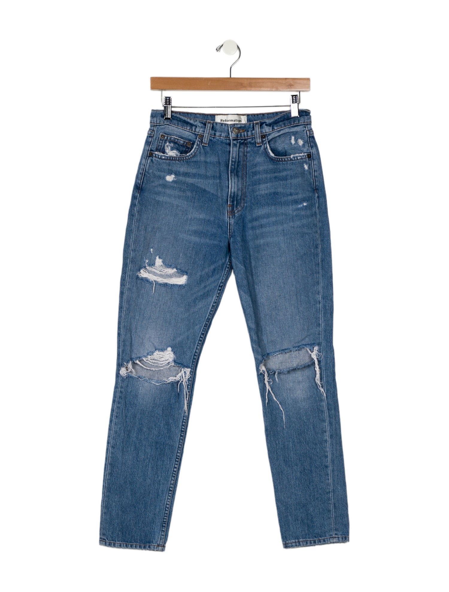 Reformation Mid-Rise Straight Leg Jeans