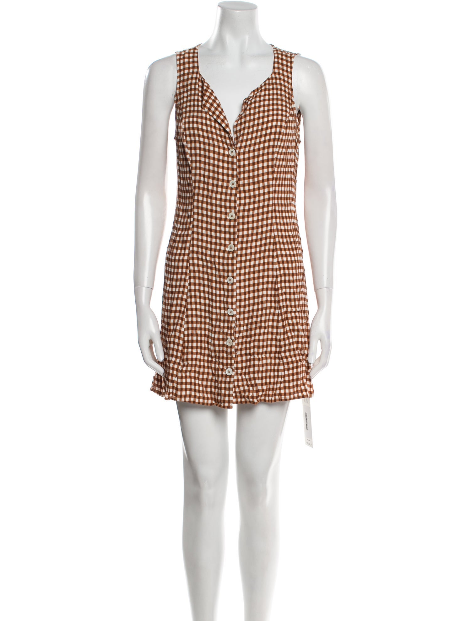 Reformation Plaid Print Mini Dress