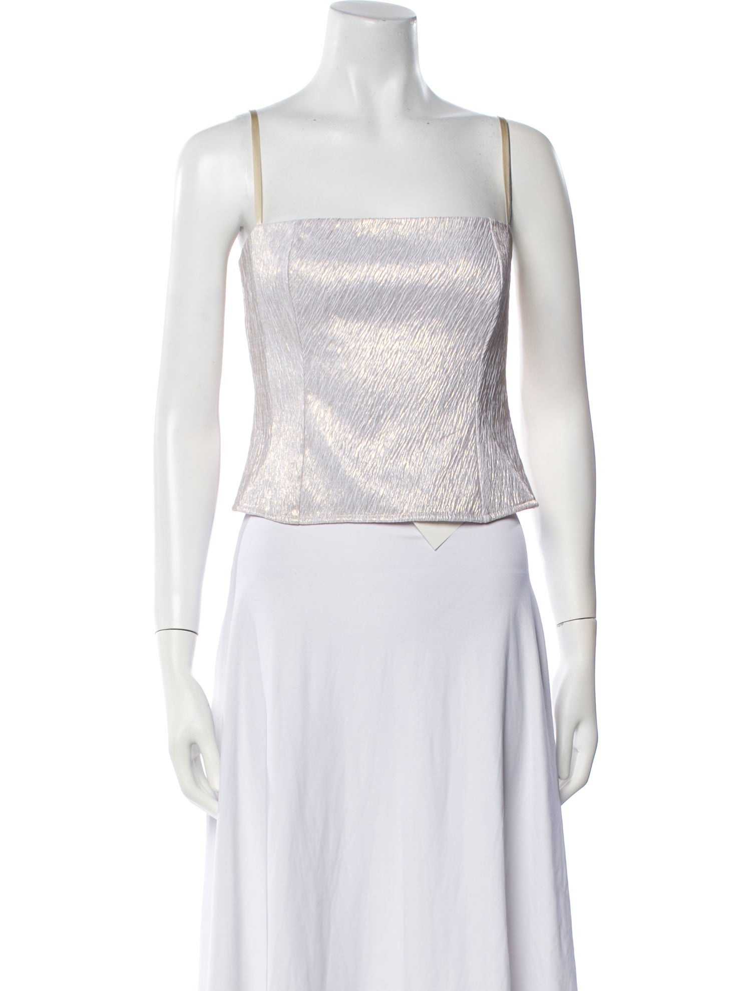 Reformation Silk Square Neckline Crop Top