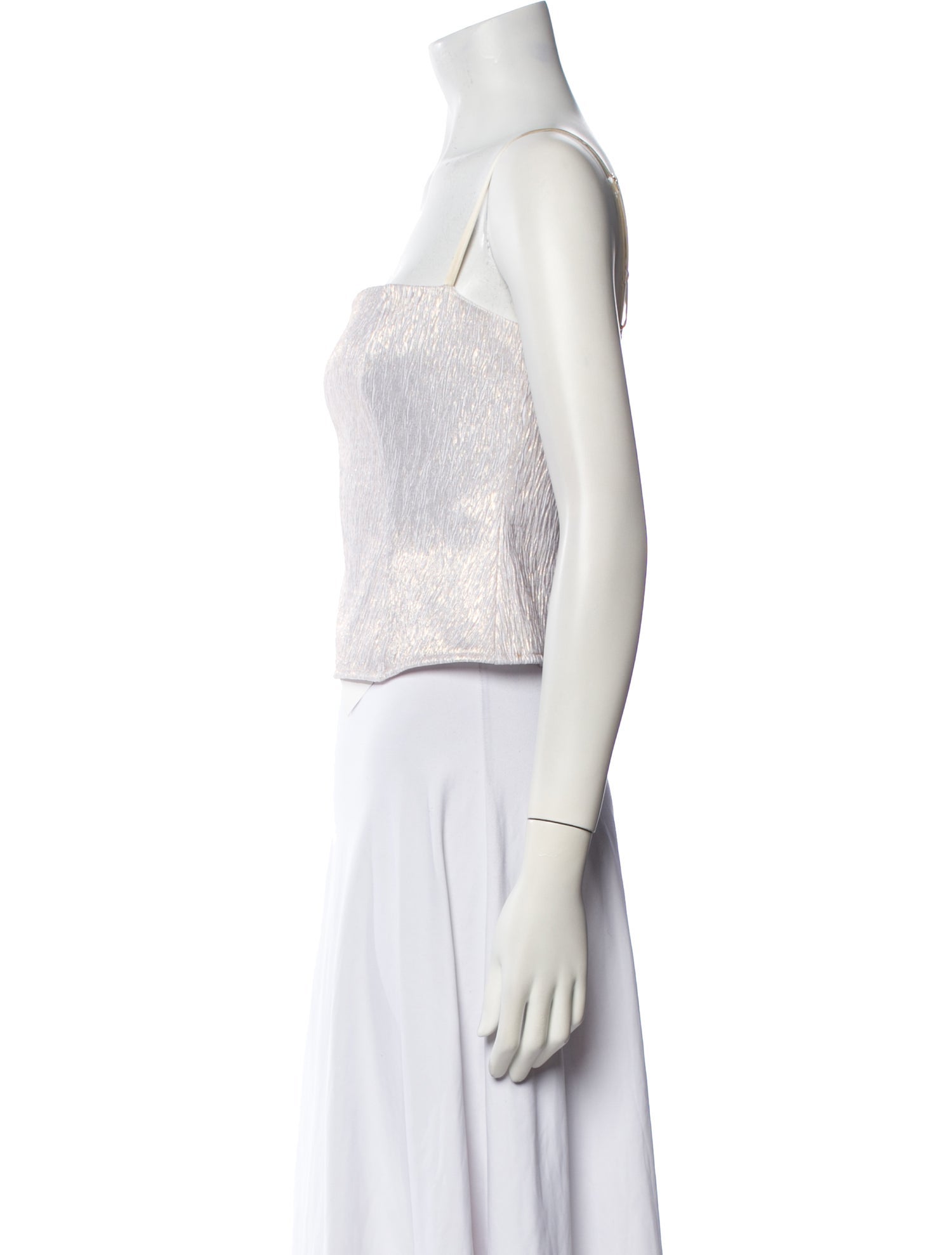 Reformation Silk Square Neckline Crop Top