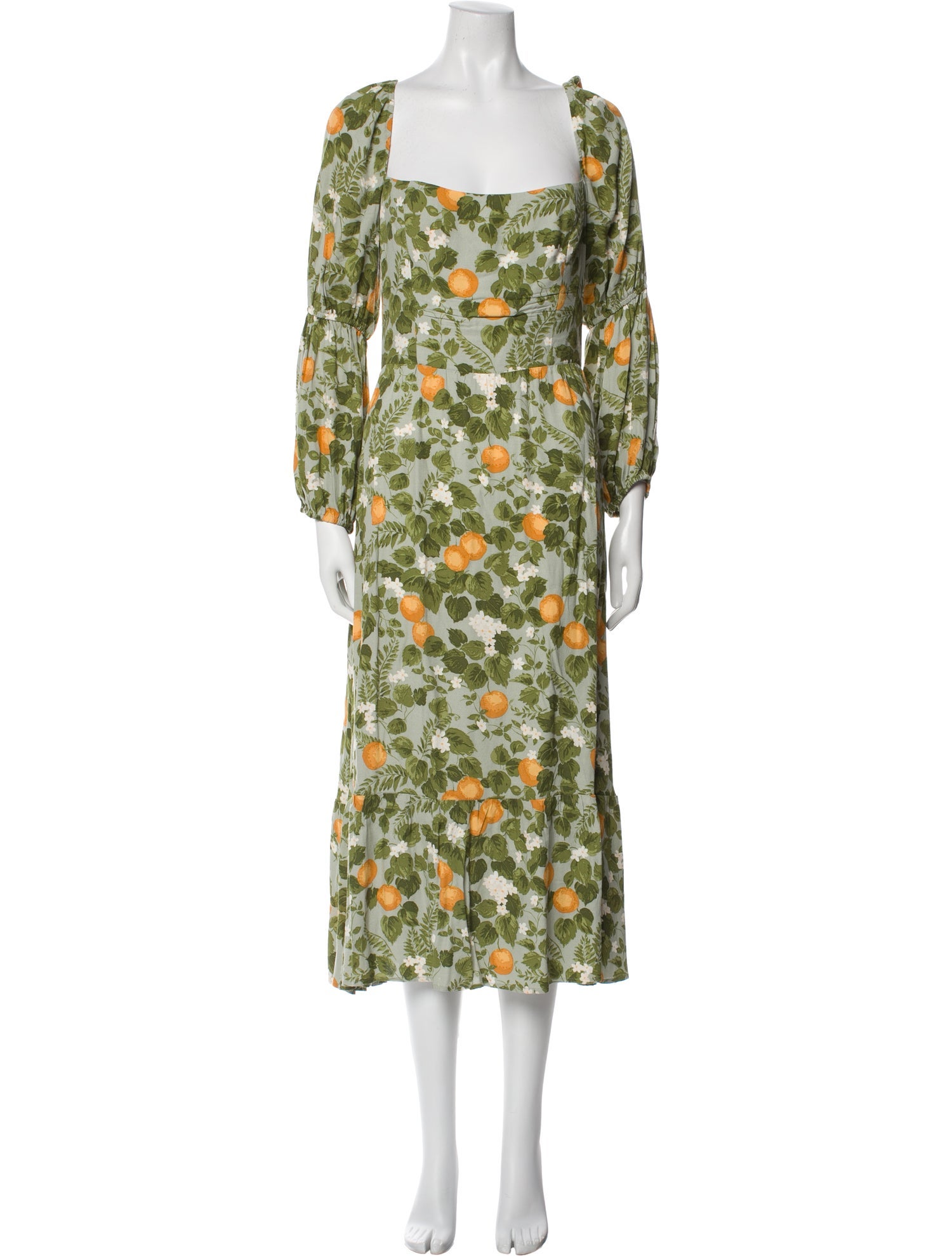 Reformation Floral Print Long Dress