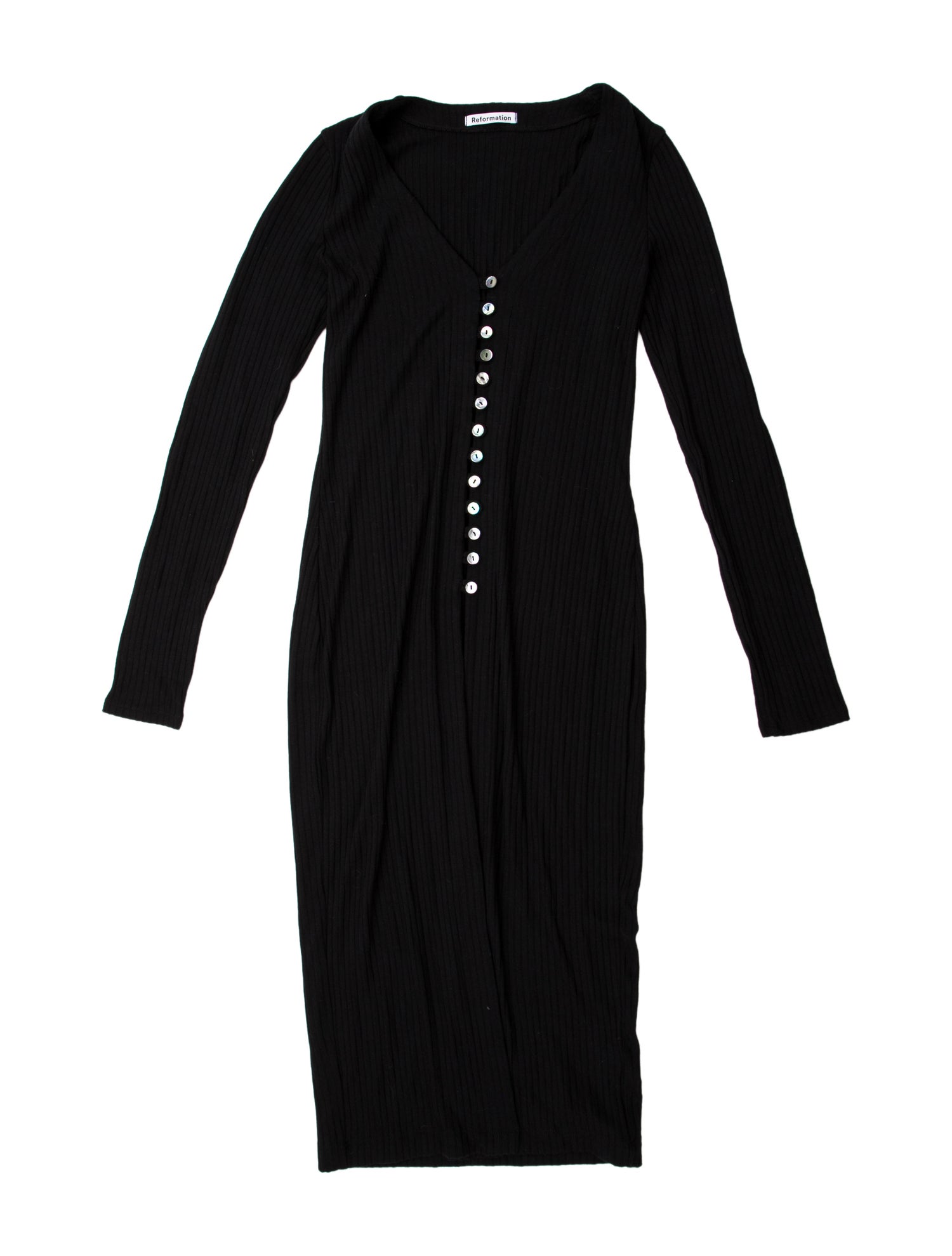 Reformation V-Neck Midi Length Dress