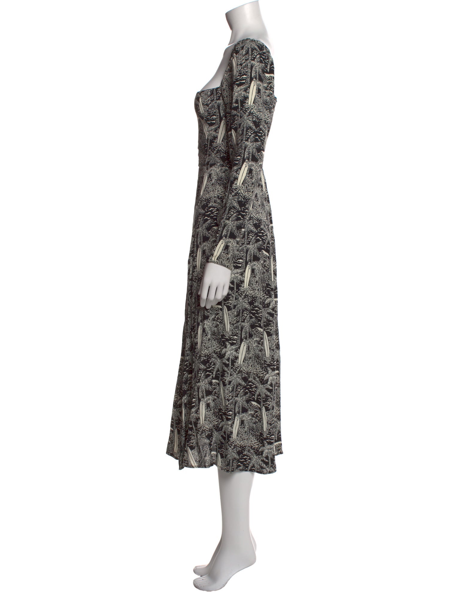 Reformation Printed Long Dress