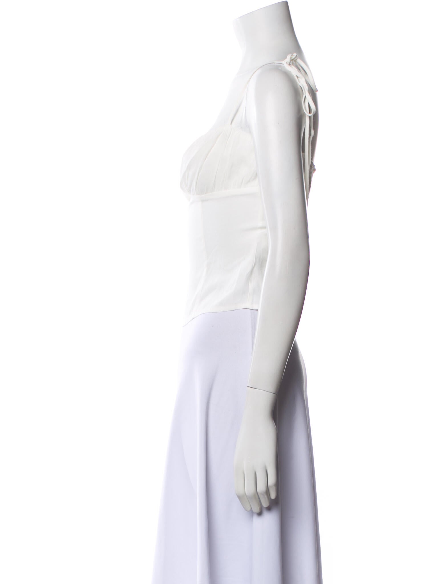 Reformation Square Neckline Sleeveless Crop Top