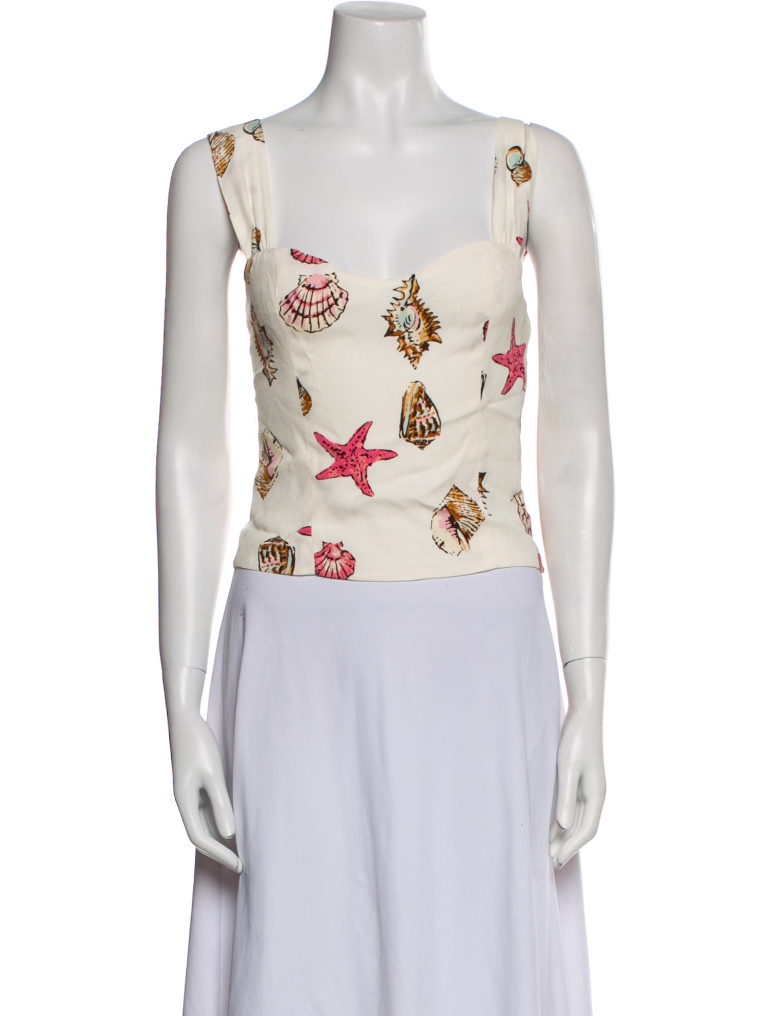 Reformation Floral Print Square Neckline Crop Top w/ Tags