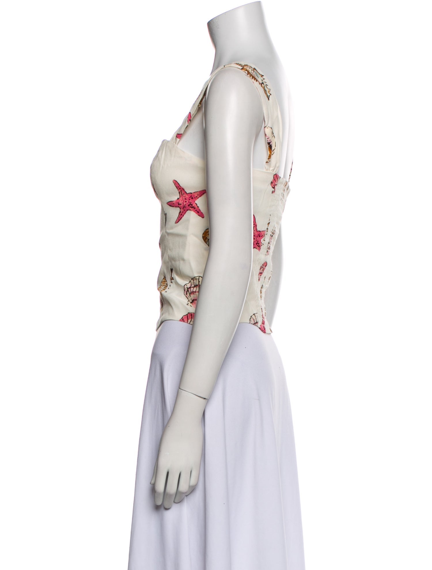 Reformation Floral Print Square Neckline Crop Top w/ Tags