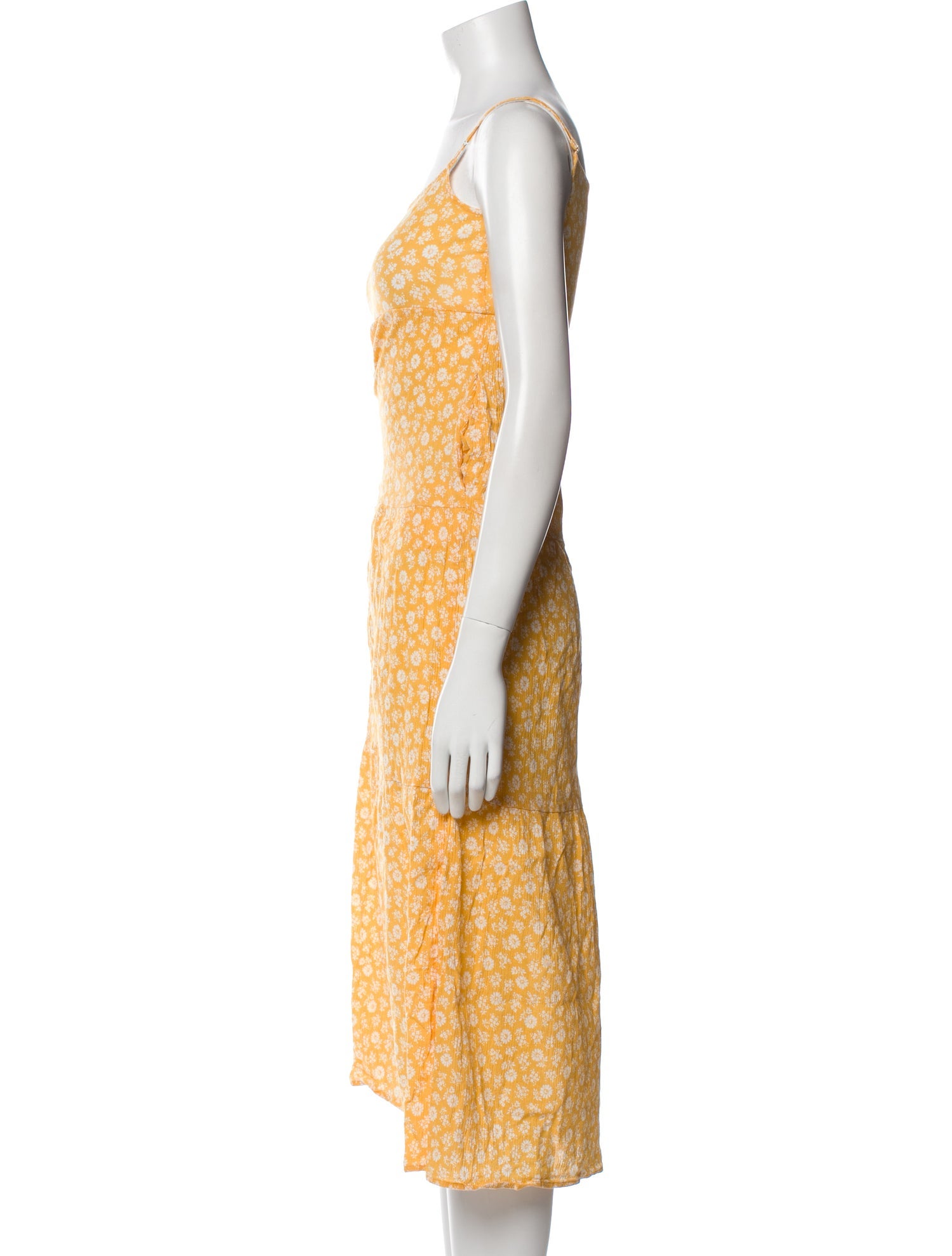 Reformation Floral Print Midi Length Dress