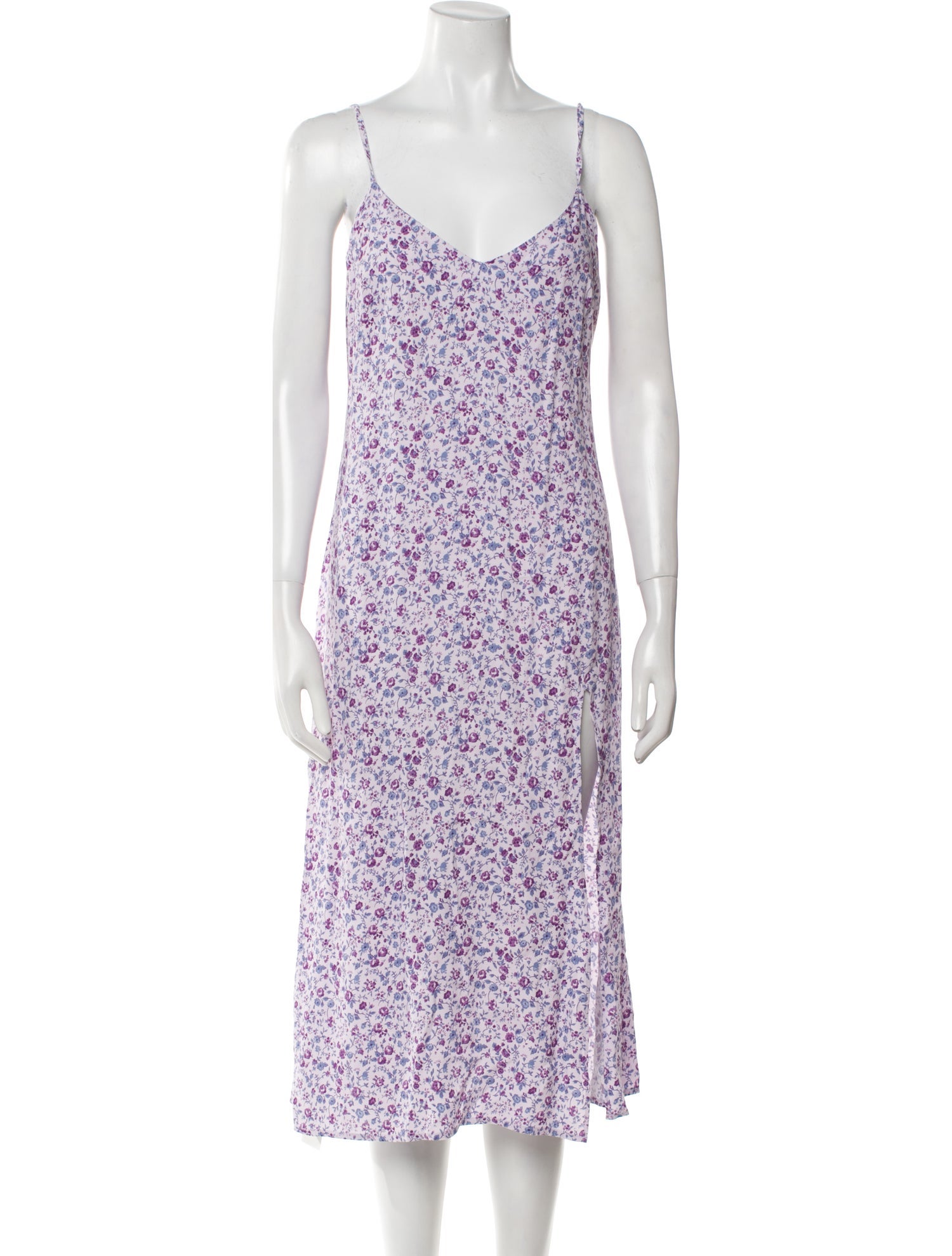 Reformation Floral Print Midi Length Dress