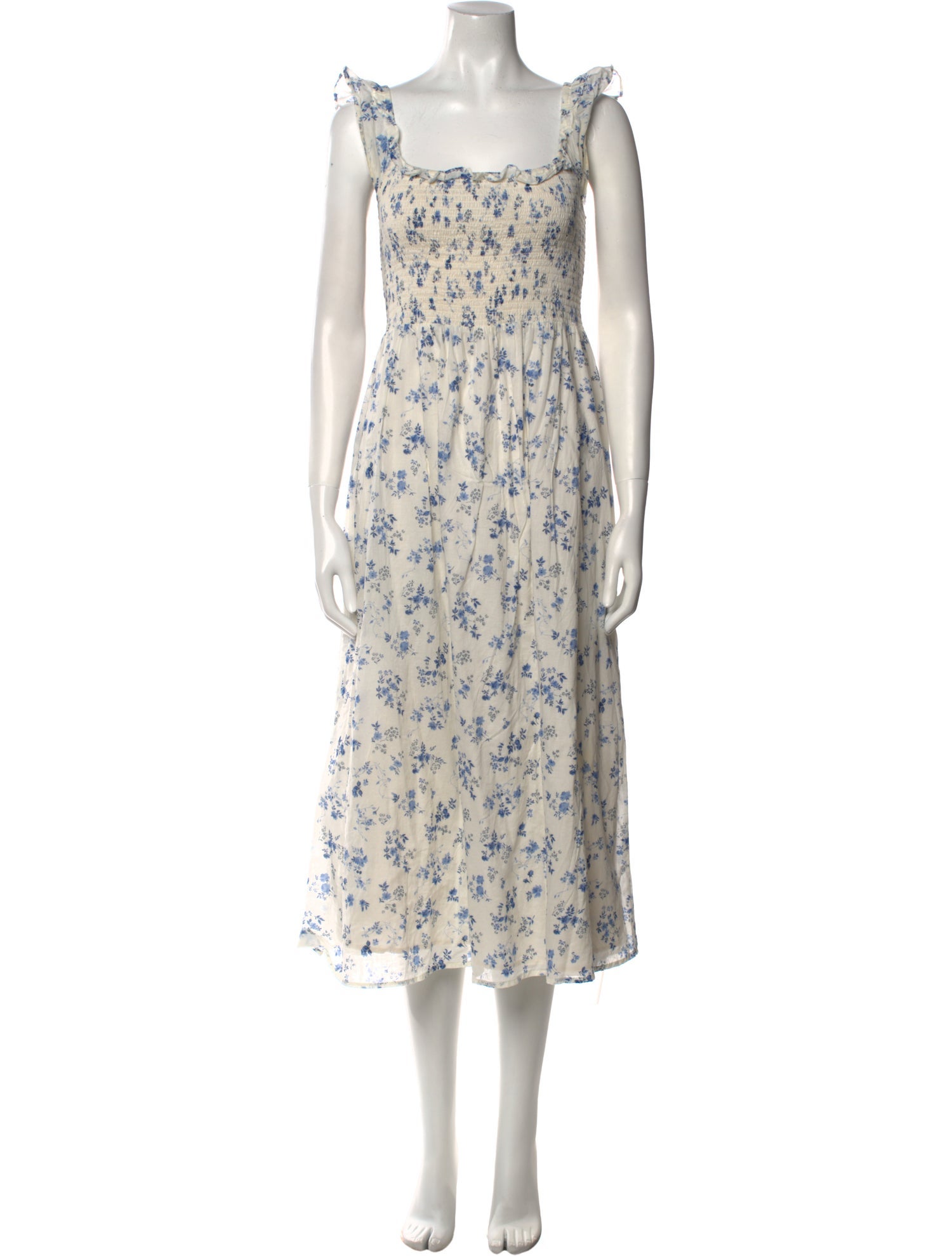 Reformation Floral Print Midi Length Dress