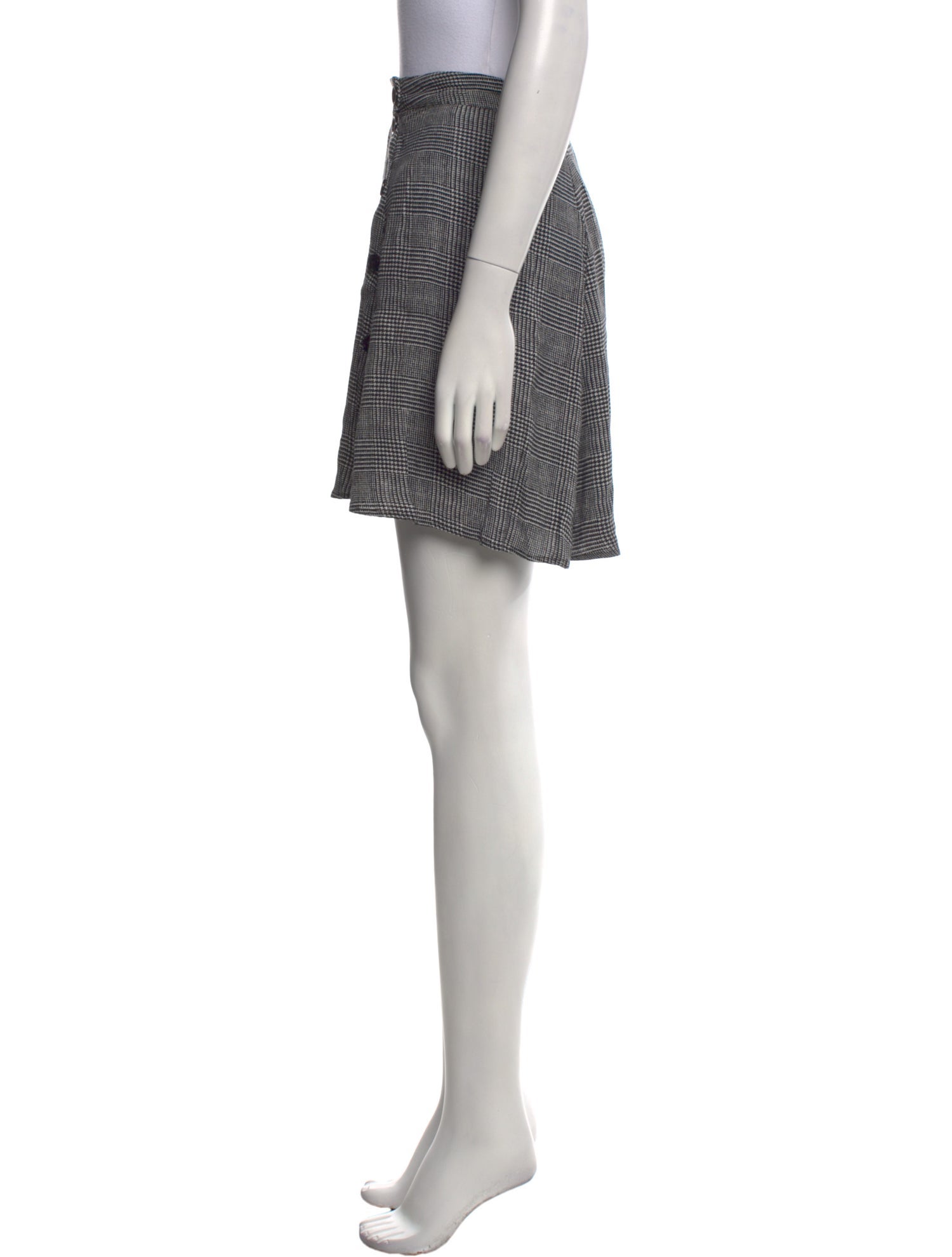 Reformation Plaid Print Mini Skirt