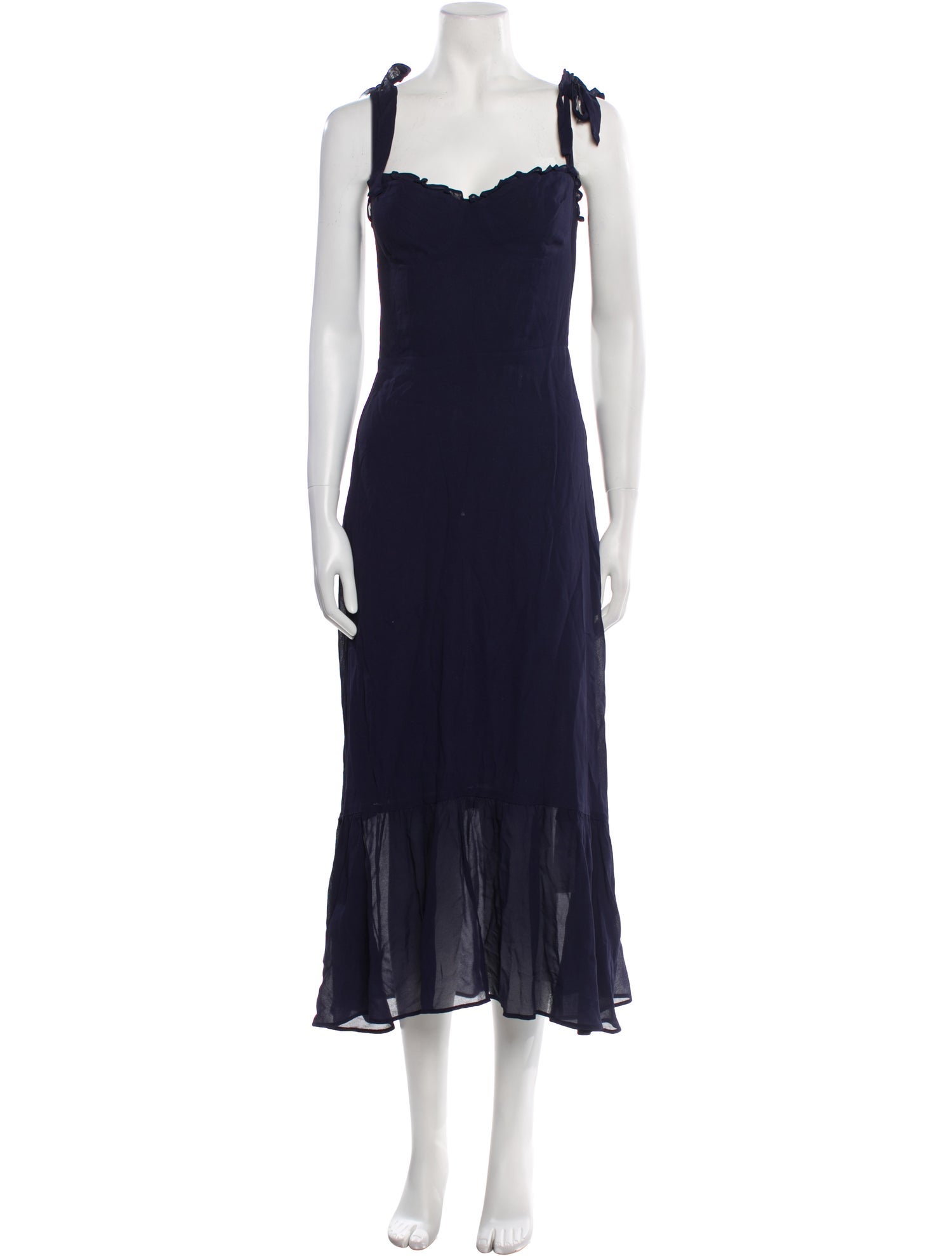 Reformation Square Neckline Midi Length Dress