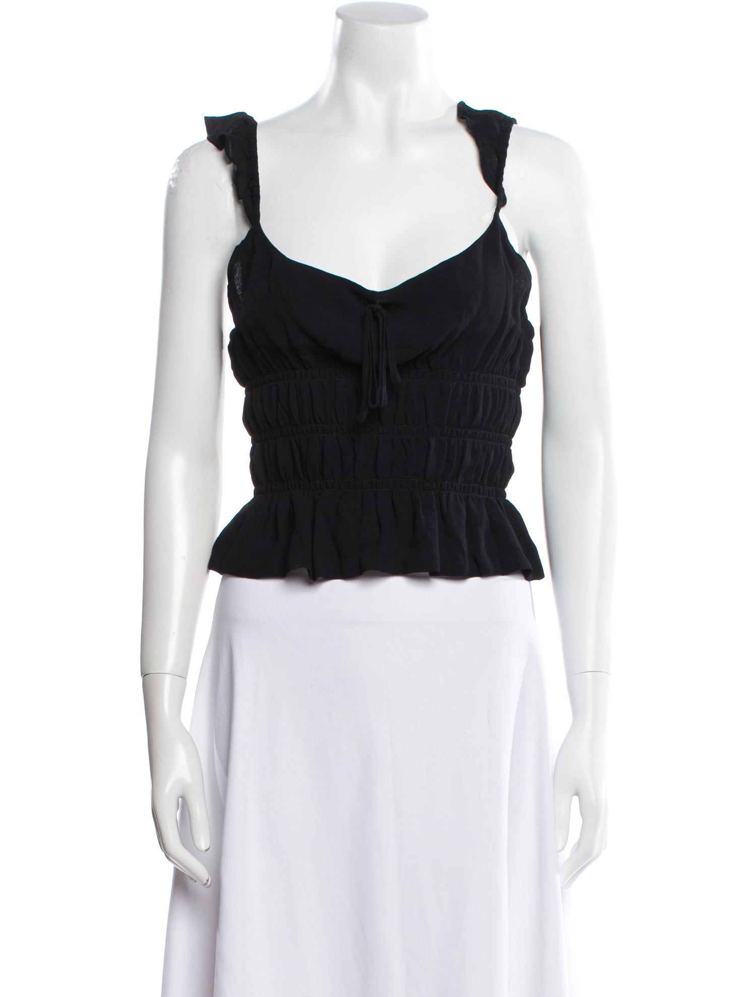 Reformation Linen V-Neck Crop Top