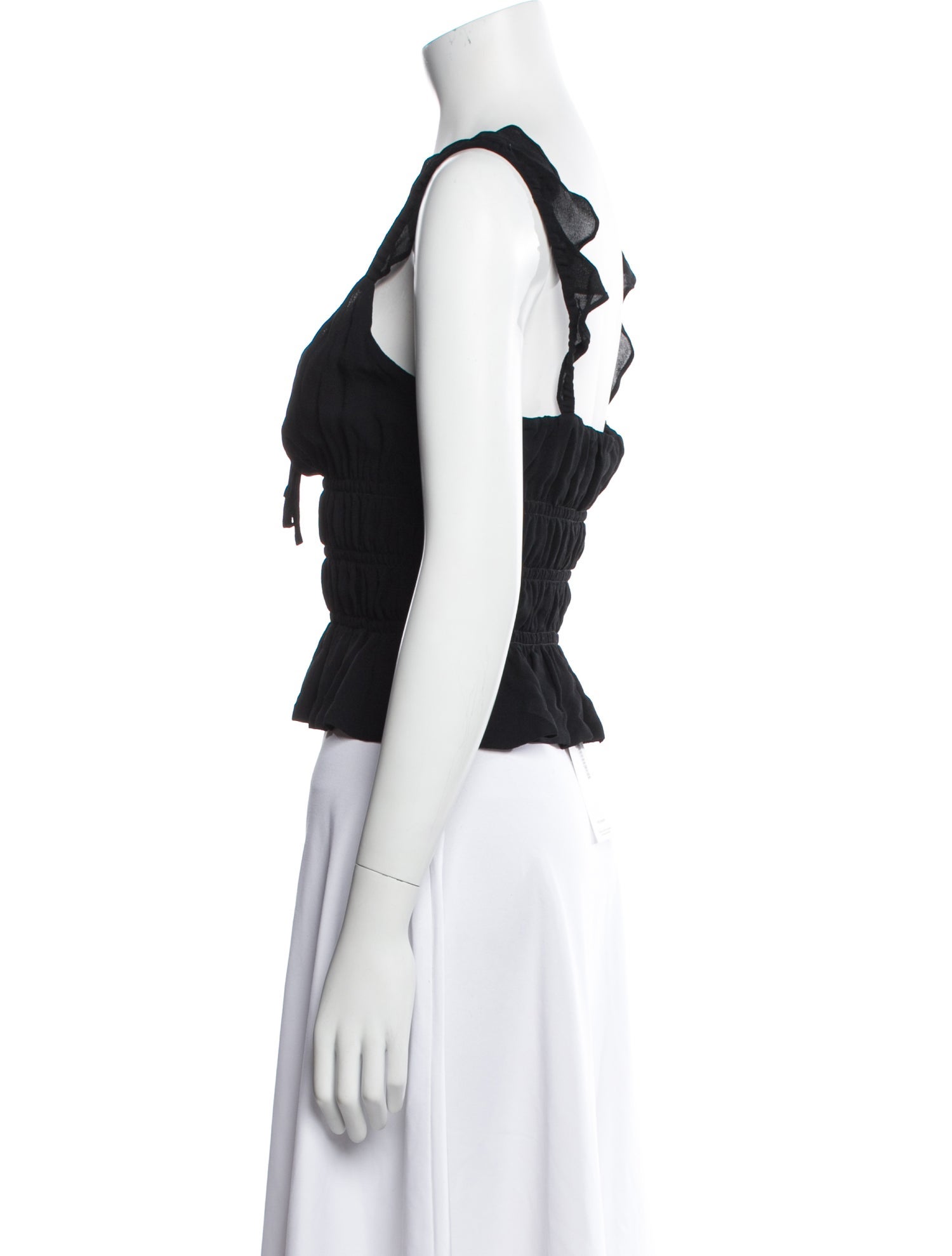 Reformation Linen V-Neck Crop Top