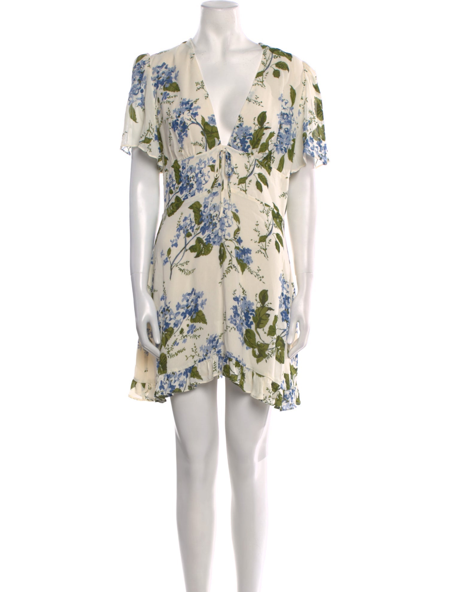 Reformation Floral Print Mini Dress