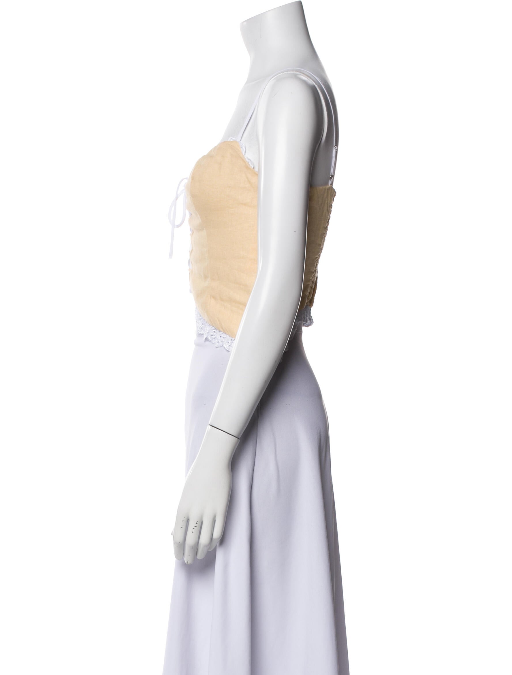 Reformation Linen Strapless Crop Top