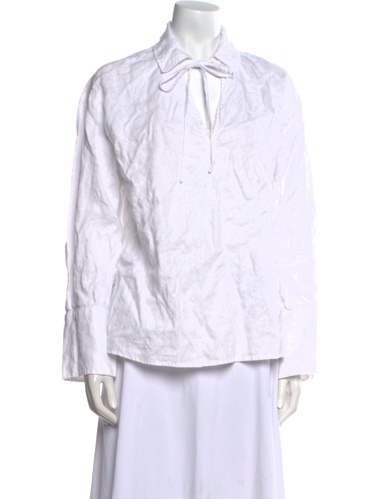 Reformation Linen Long Sleeve Button-Up Top