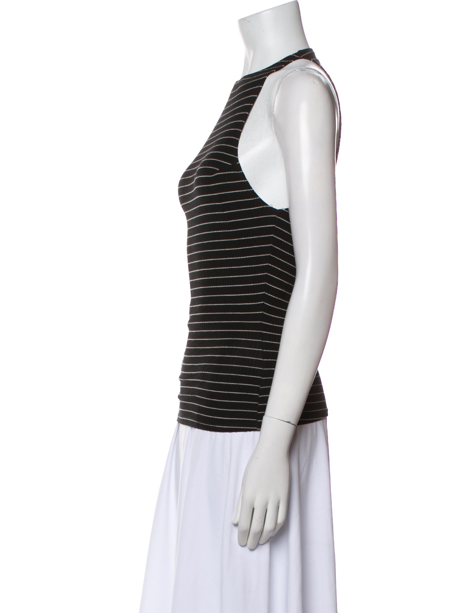 Reformation Striped Square Neckline Top
