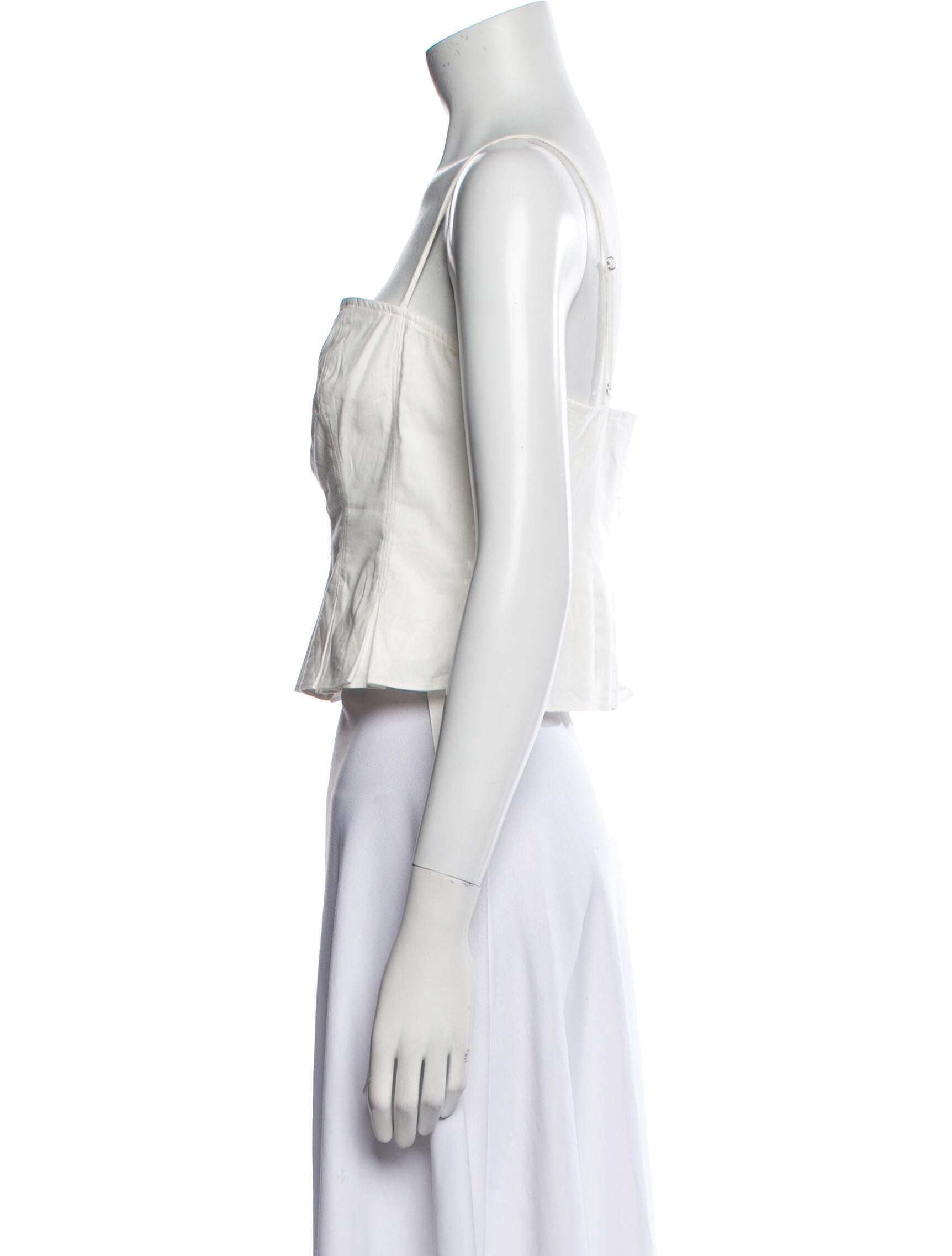 Reformation Square Neckline Sleeveless Crop Top