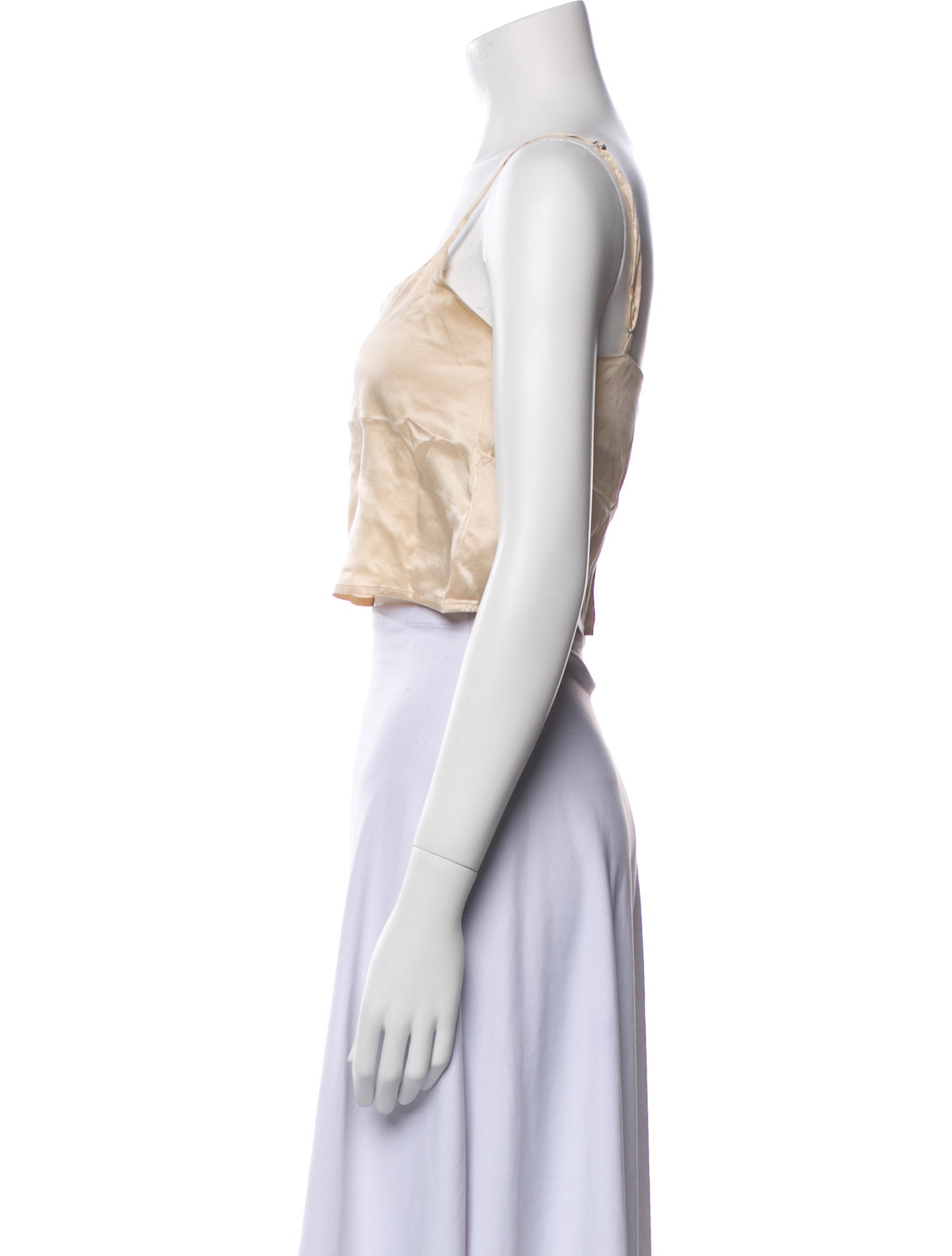 Reformation Silk Square Neckline Crop Top