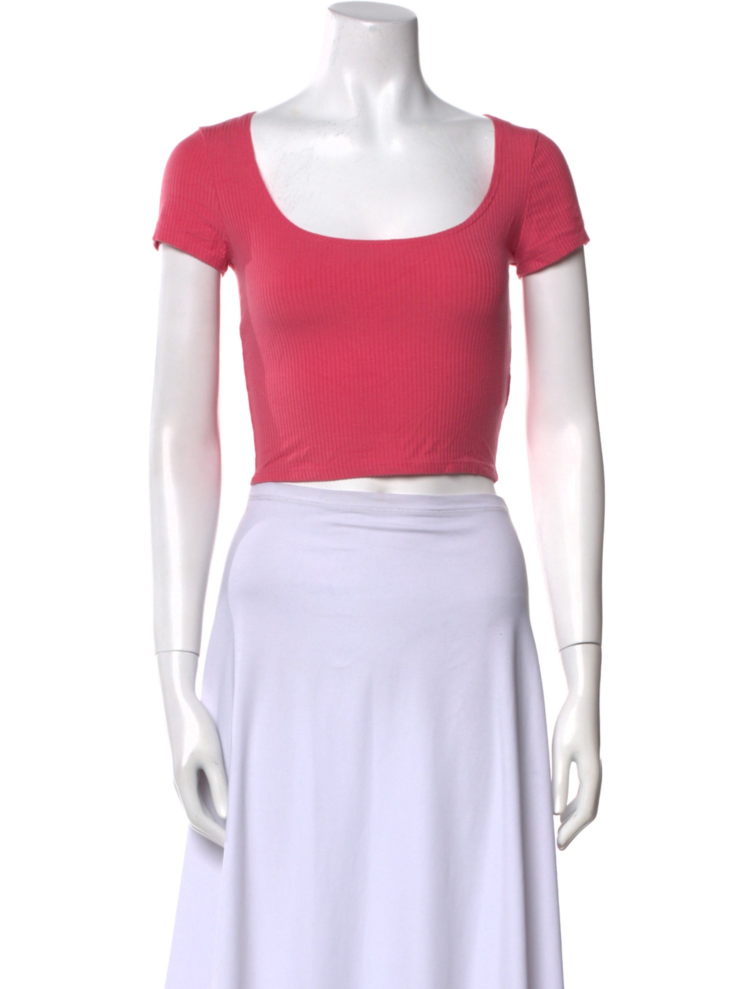 Reformation Scoop Neck Short Sleeve Crop Top